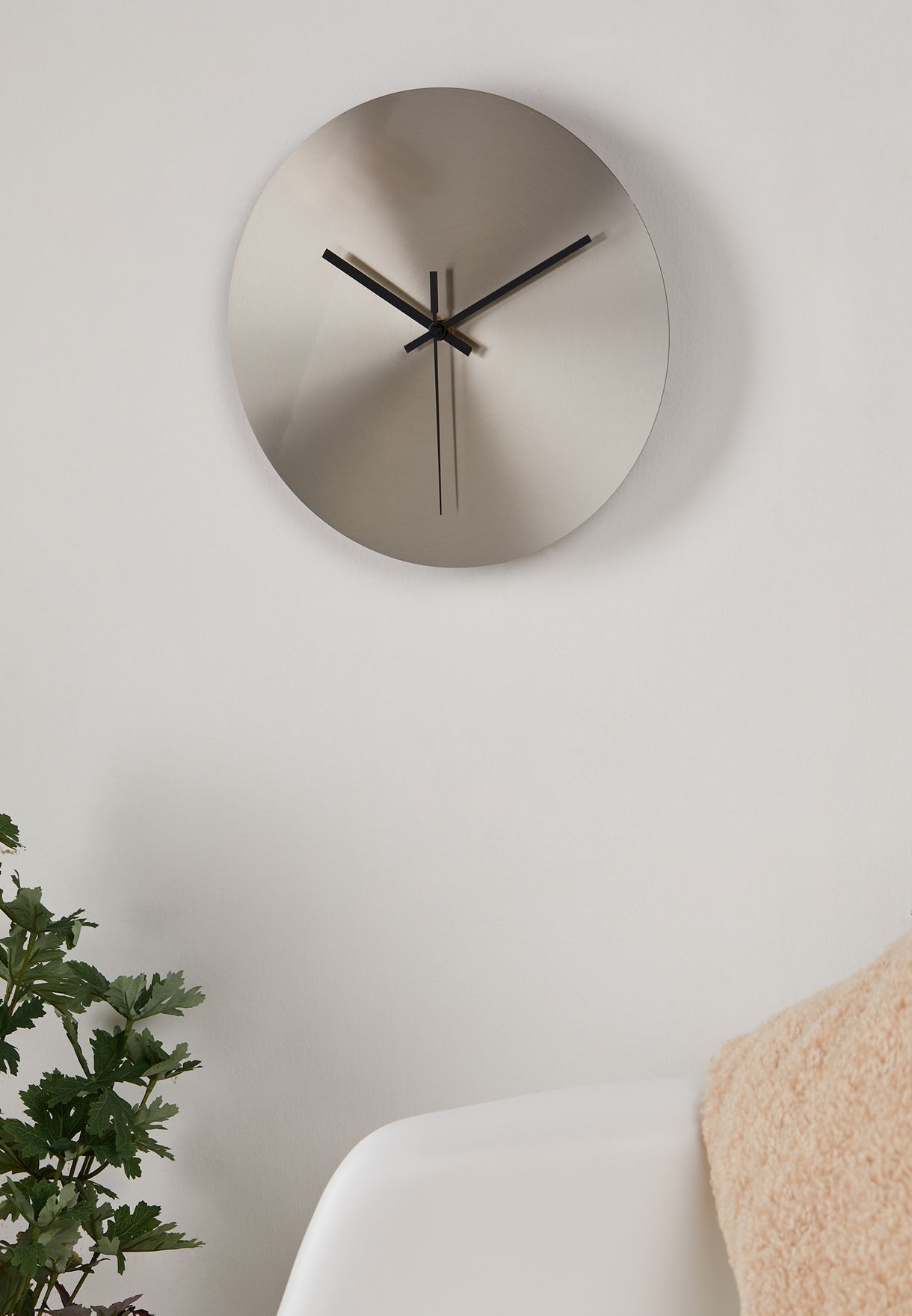 Silver Steel Wall Clock