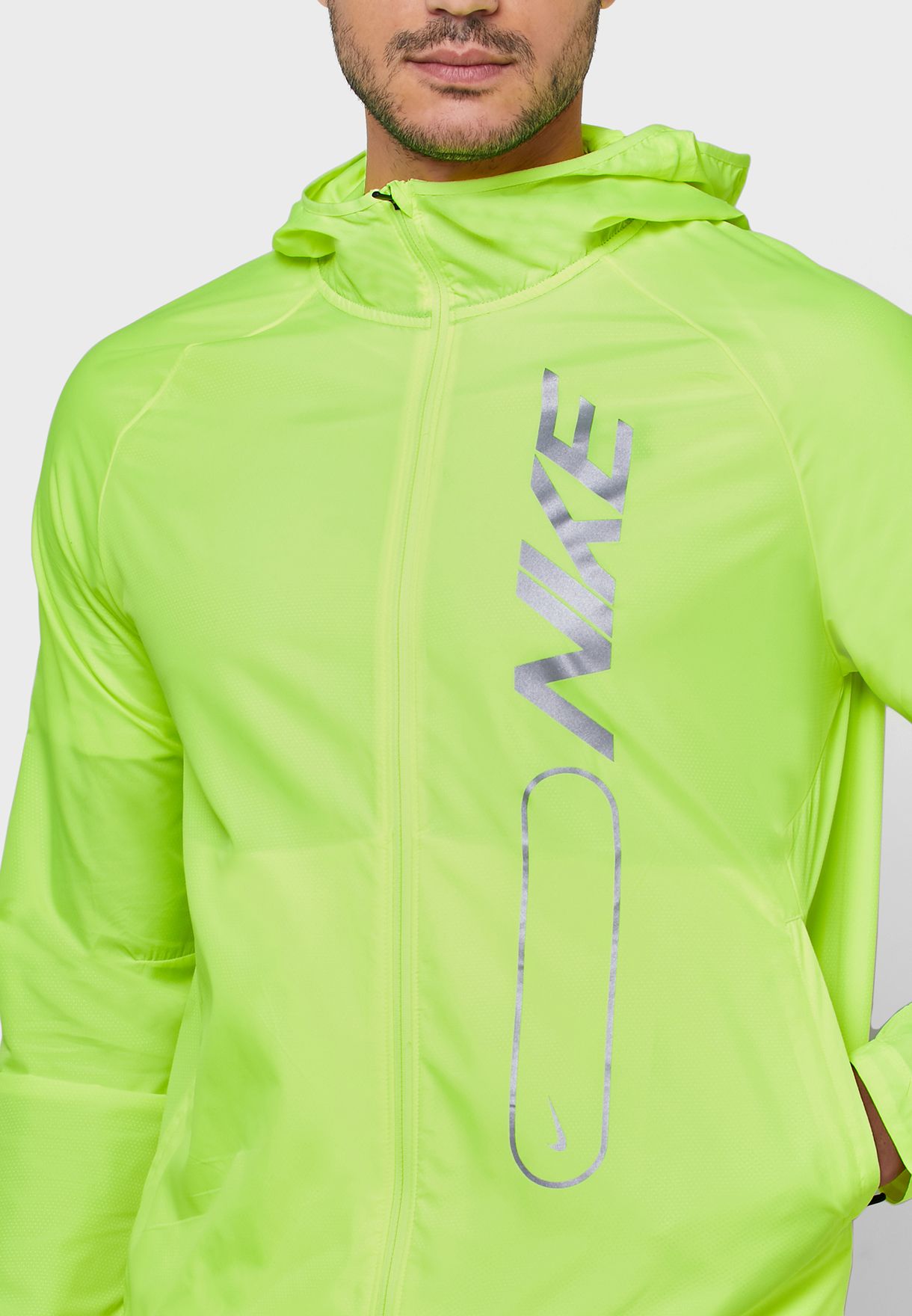 Nike yellow Essential Air Flash Jacket 