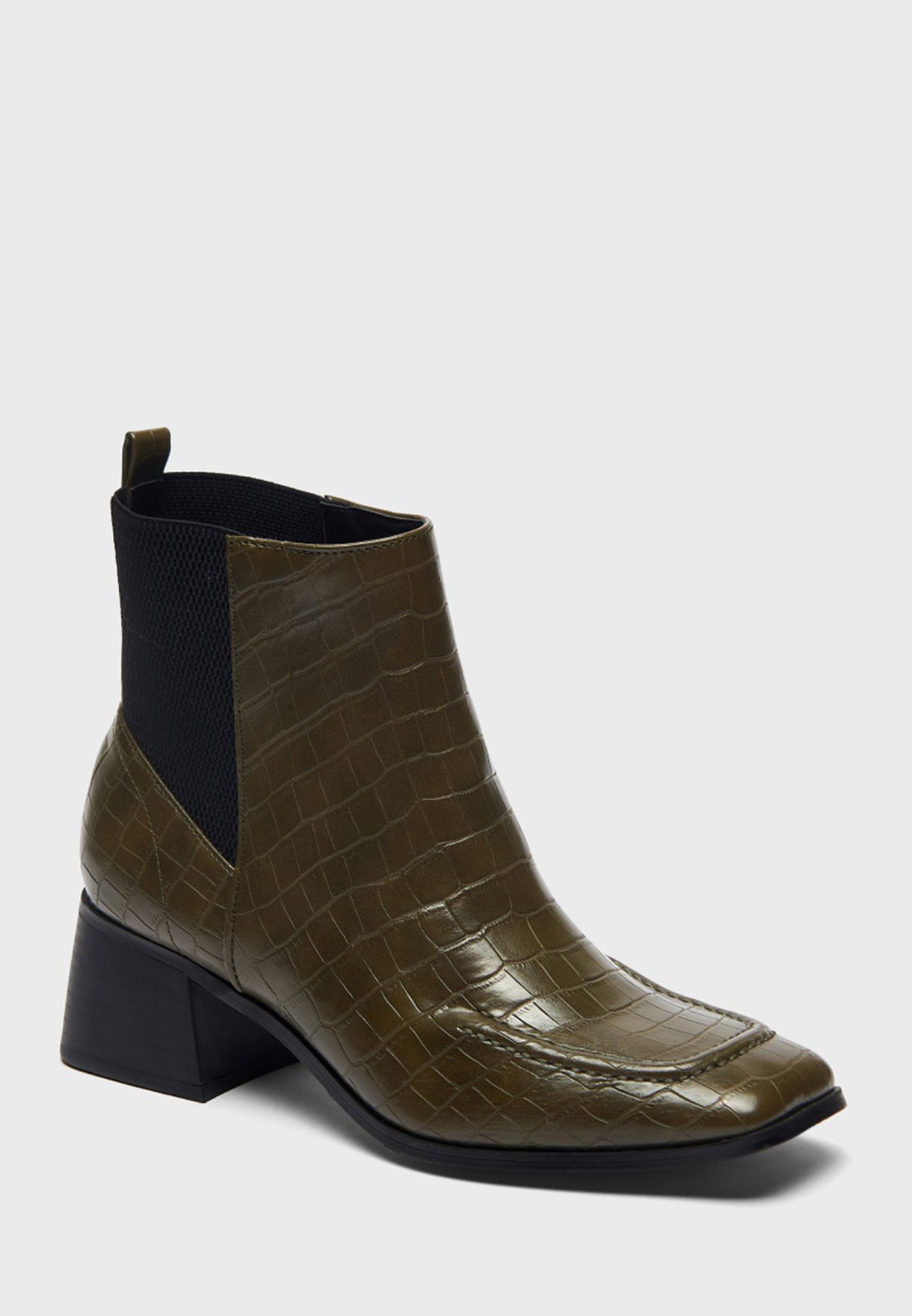 Textured Ankle Boots