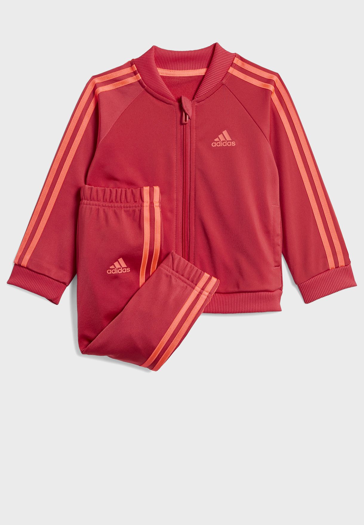 red infant adidas tracksuit