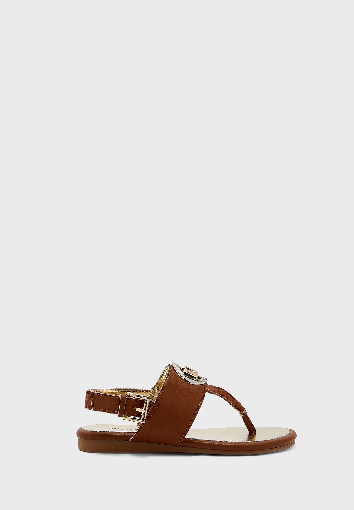 Buy Michael Kors beige Youth Sydney Charm Sandals for Kids in Riyadh, Jeddah