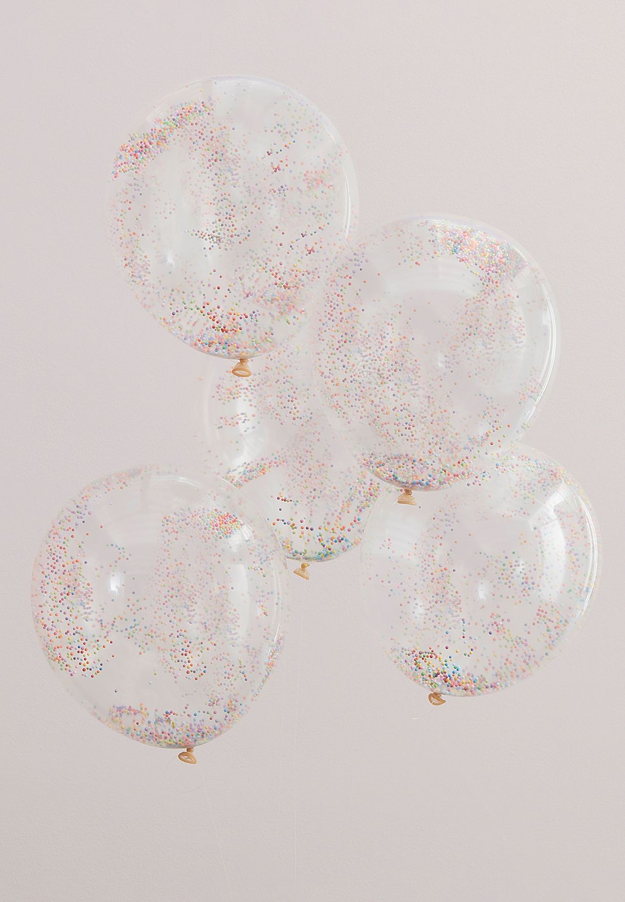 Multi Coloured Bright Bead Confetti 12" Balloons
