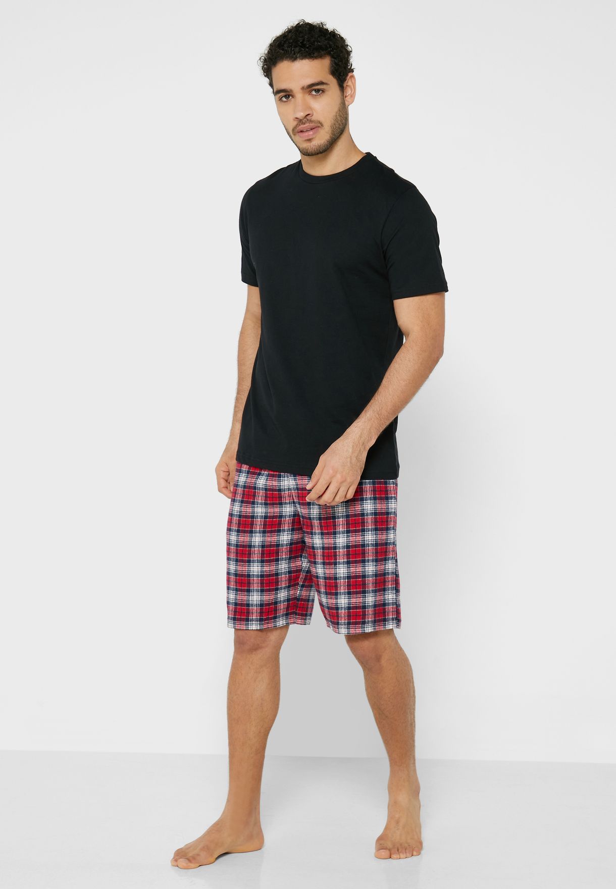 Checked Shorts Pyjama Set
