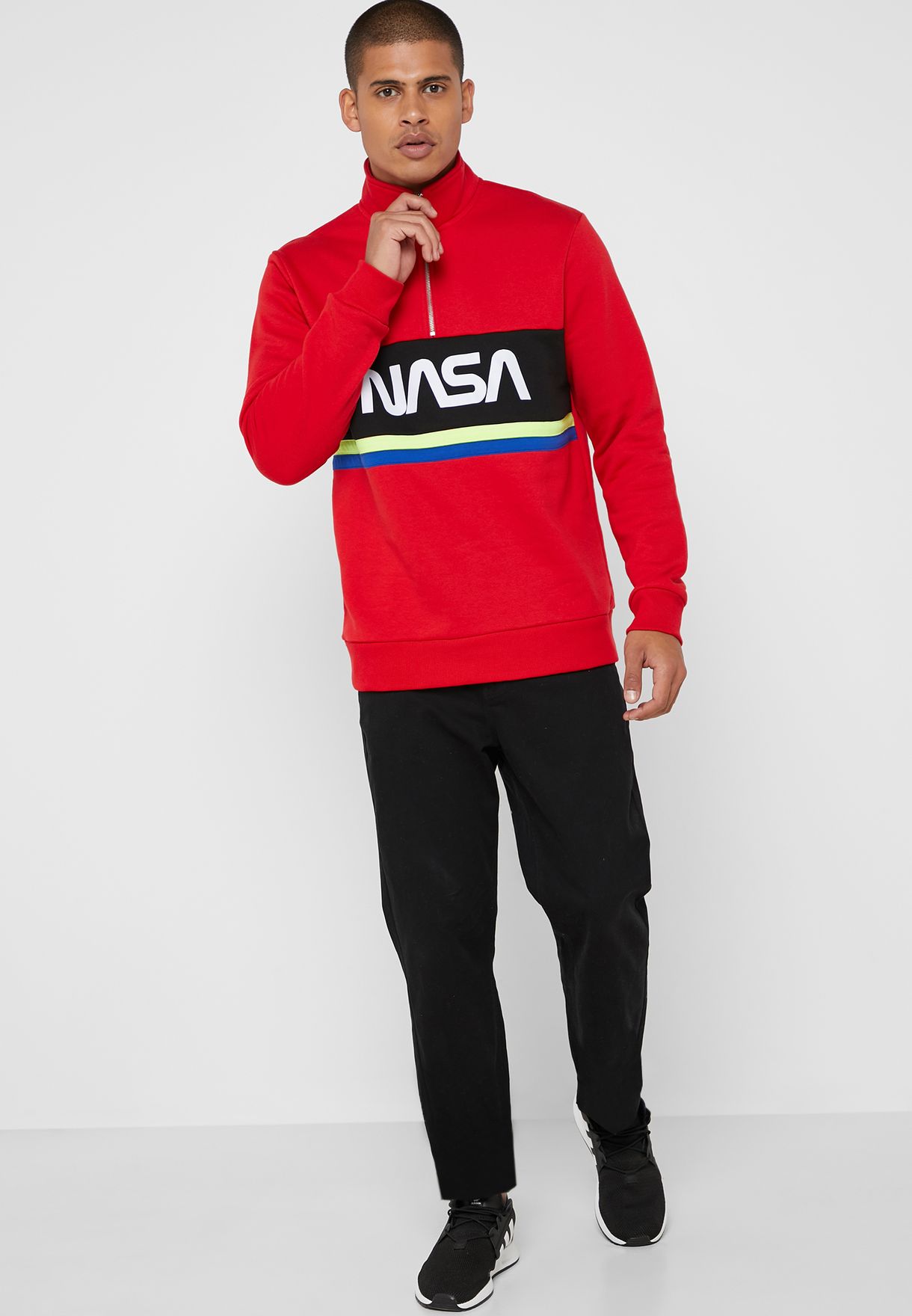 nasa graphic fleece hoodie