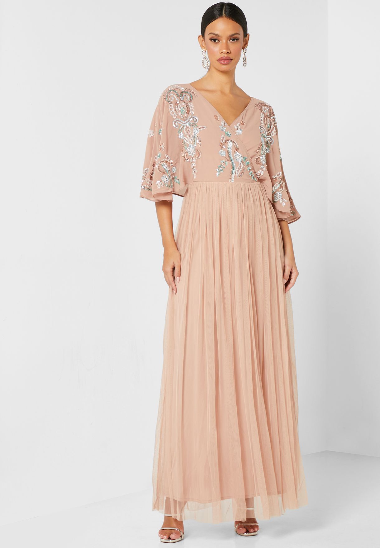 angeleye embellished maxi dress