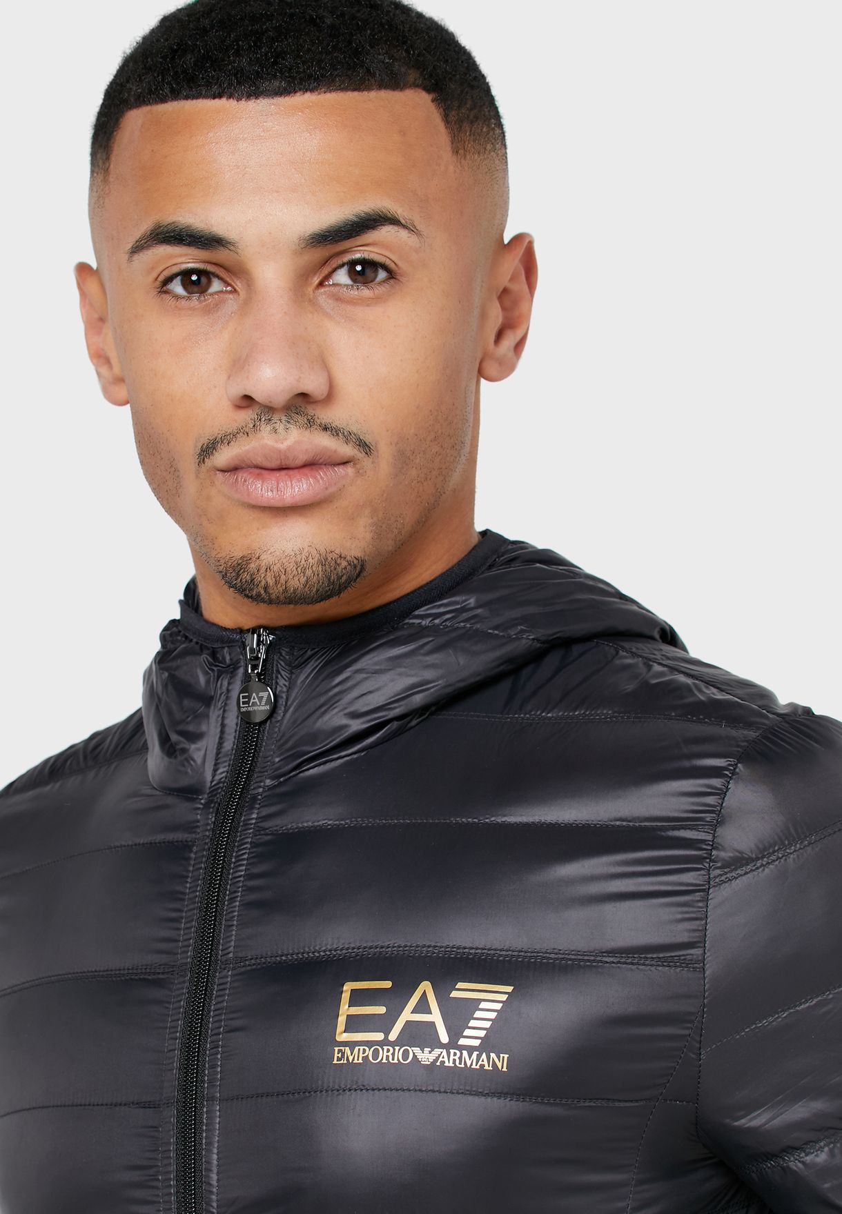 Buy Ea7 Emporio Armani black Core Hooded Puffer Jacket for Men in MENA ...