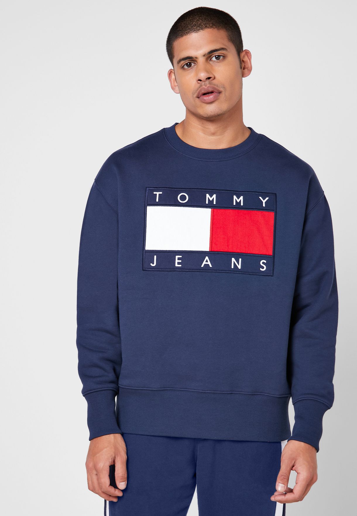 Tommy Jeans navy Large Flag Sweatshirt 