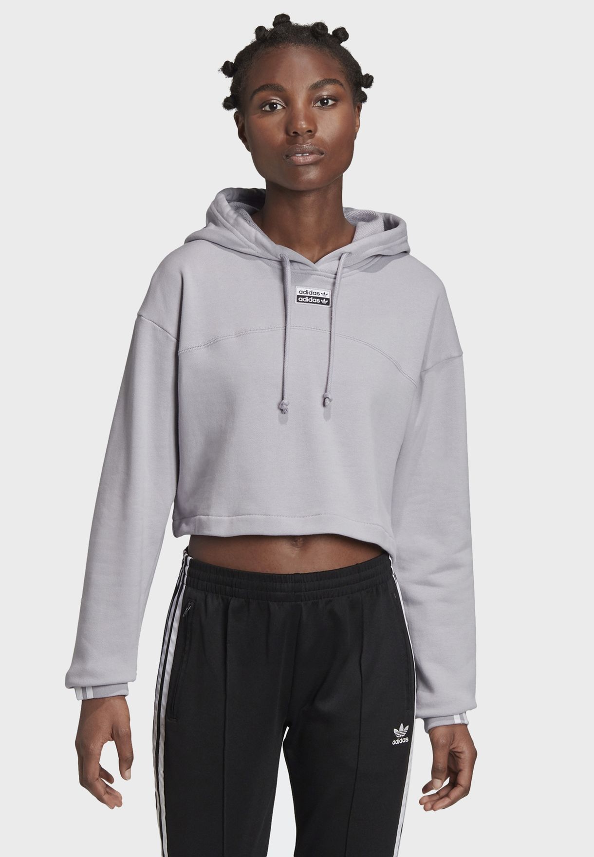 adidas originals ryv hoodie in grey