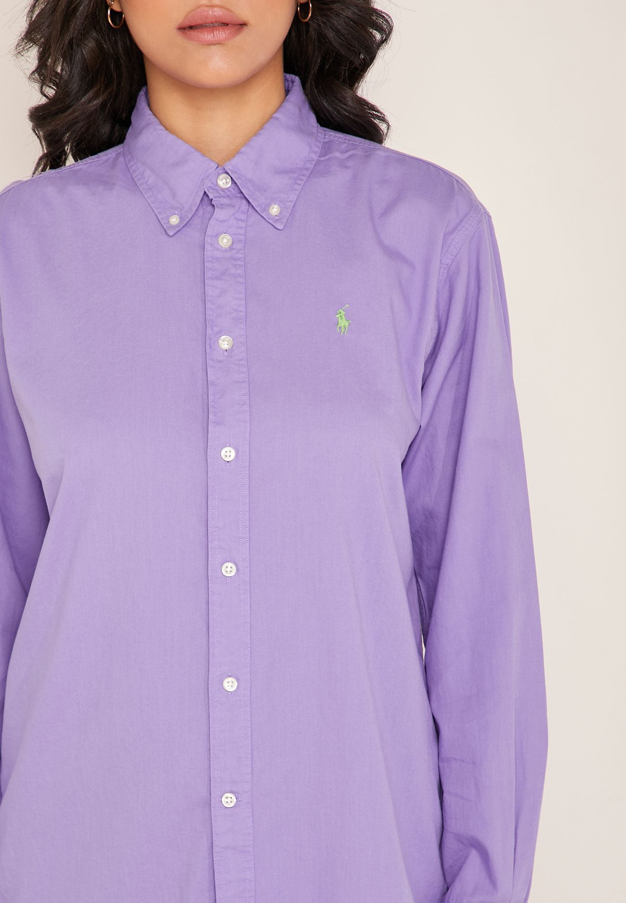 Buy Polo Ralph Lauren purple Logo Shirt for Women in Riyadh, Jeddah