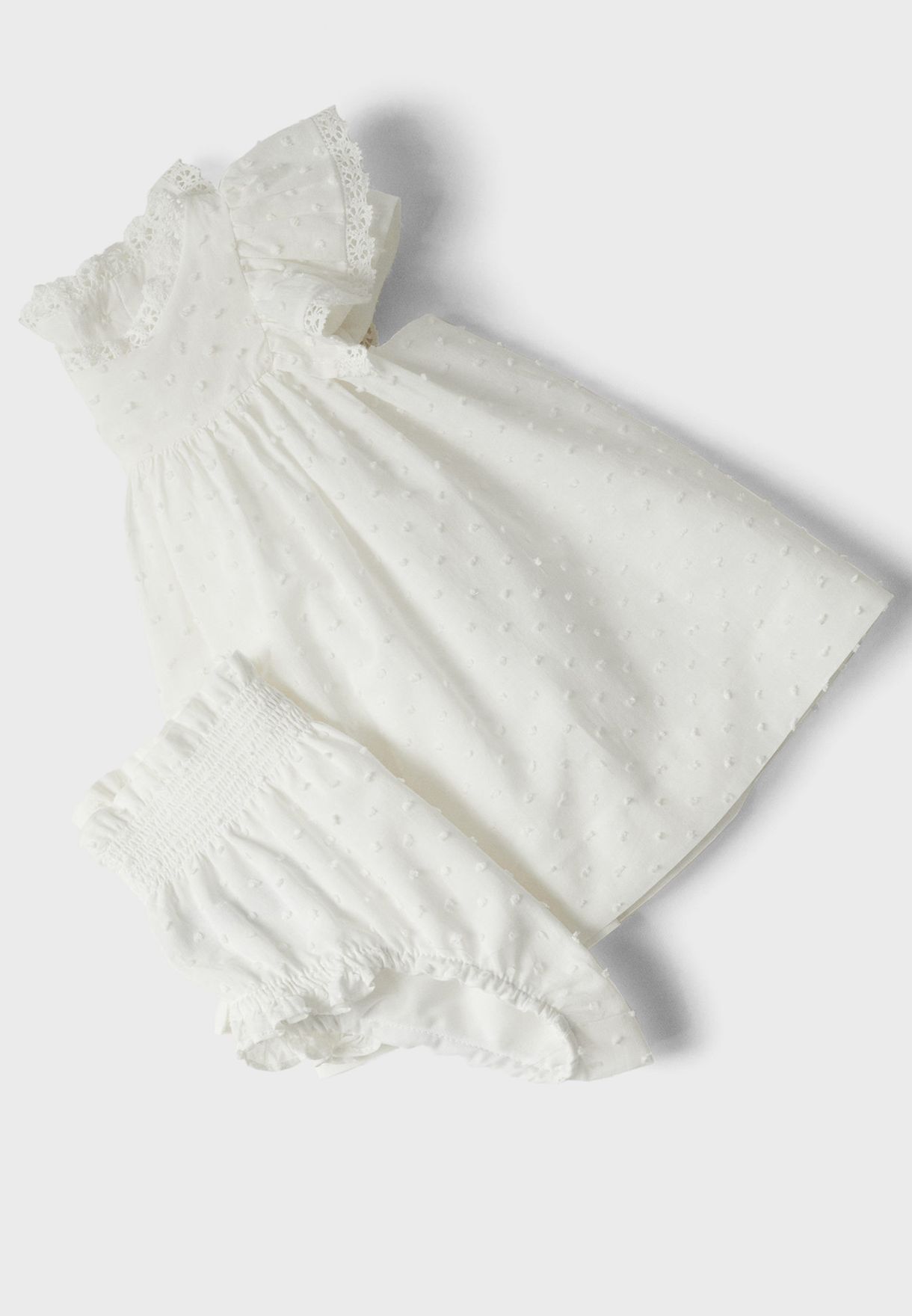 Infant Embroidered Dress & Shorts Set
