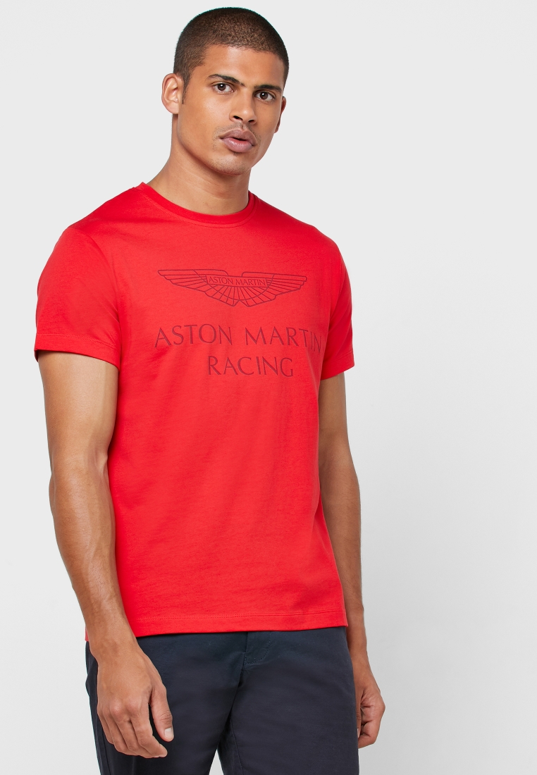 Buy Hackett red Aston Crew Neck T-Shirt for Men Manama,