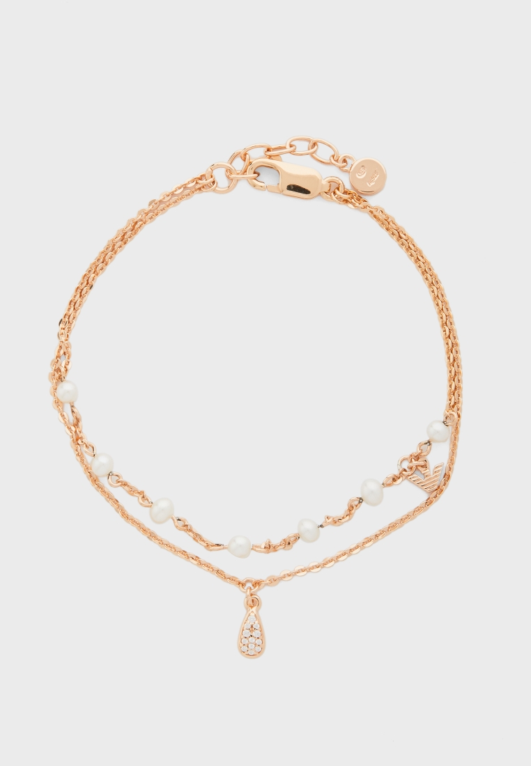 Buy Emporio Armani gold Pearl Chain Bracelet for Women in Manama