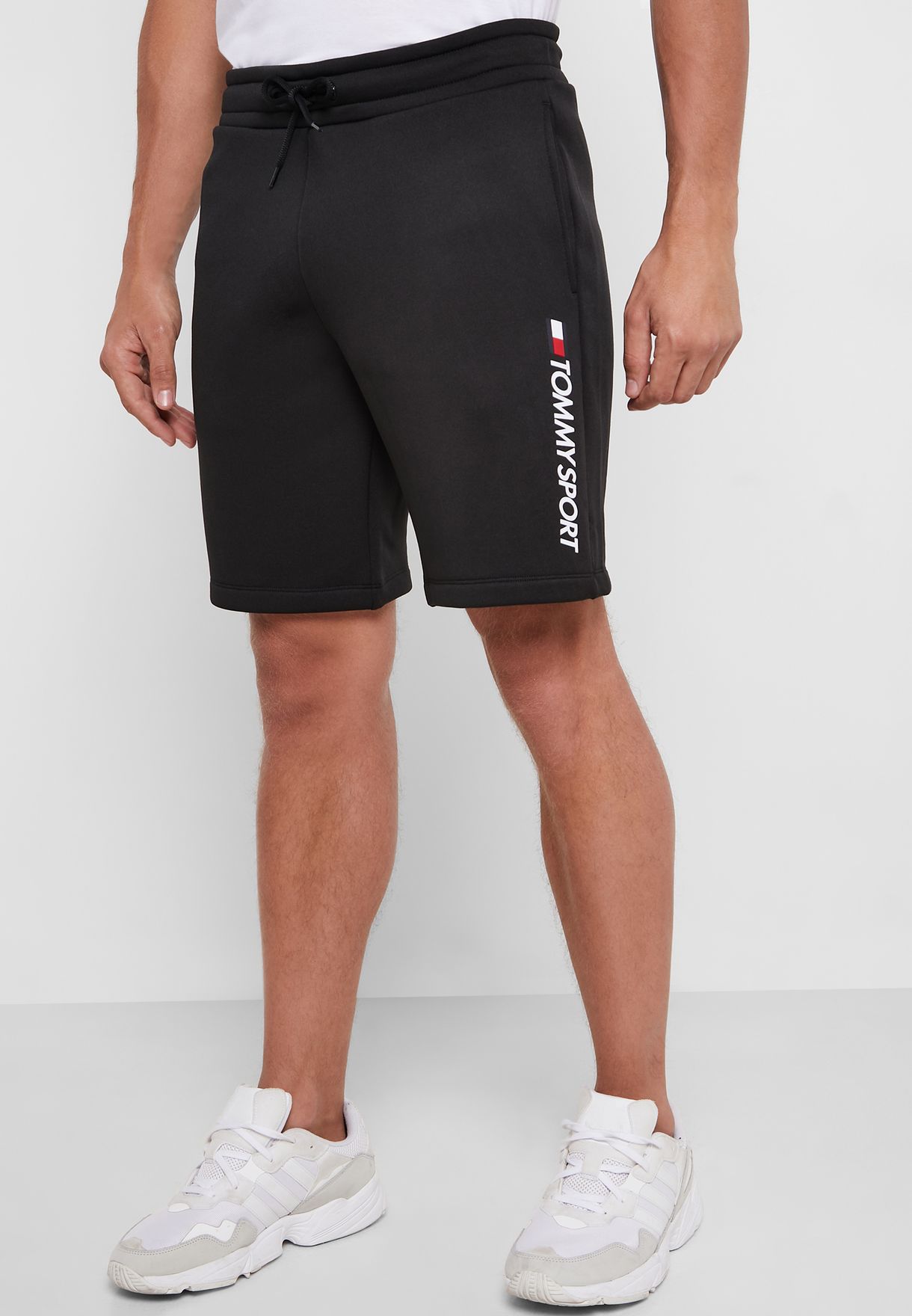 Imidlertid købe genetisk Buy Tommy Sport black 9&quot; Fleece Logo Shorts for Kids in MENA, Worldwide