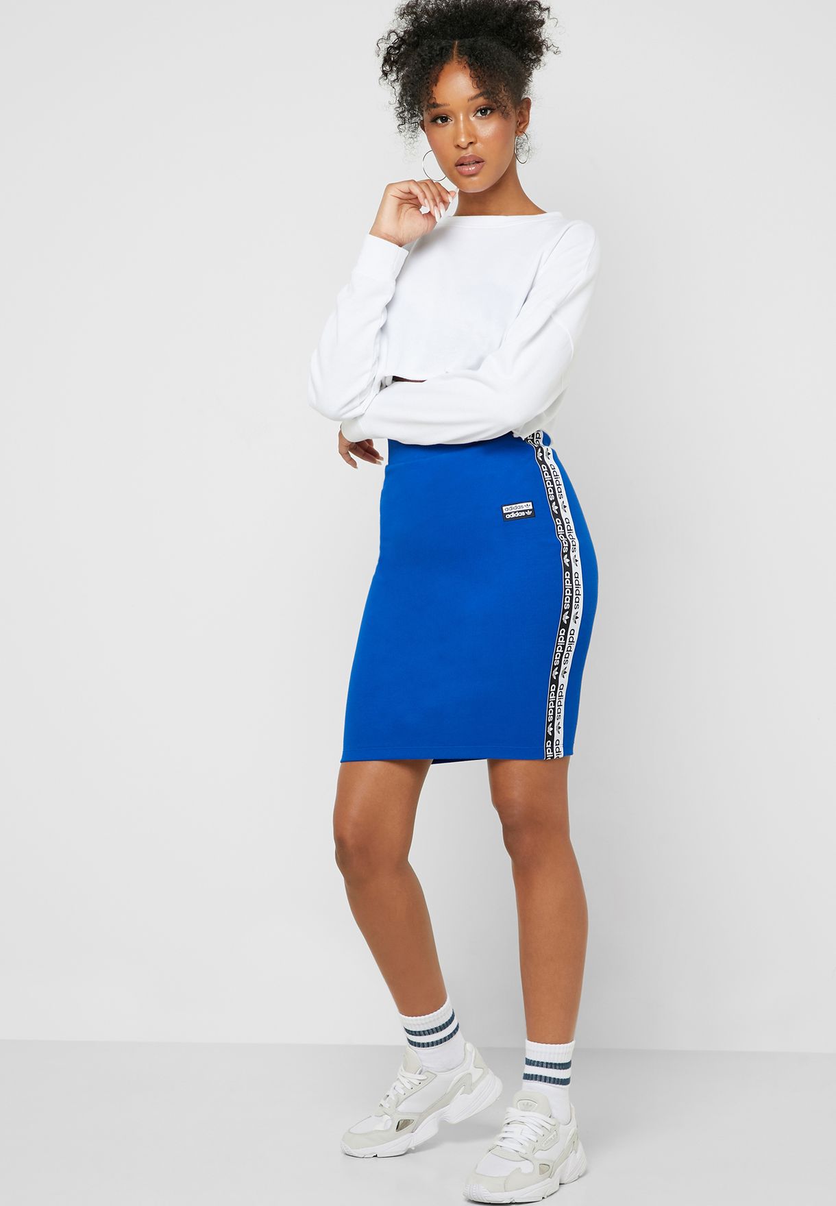 adidas blue skirt