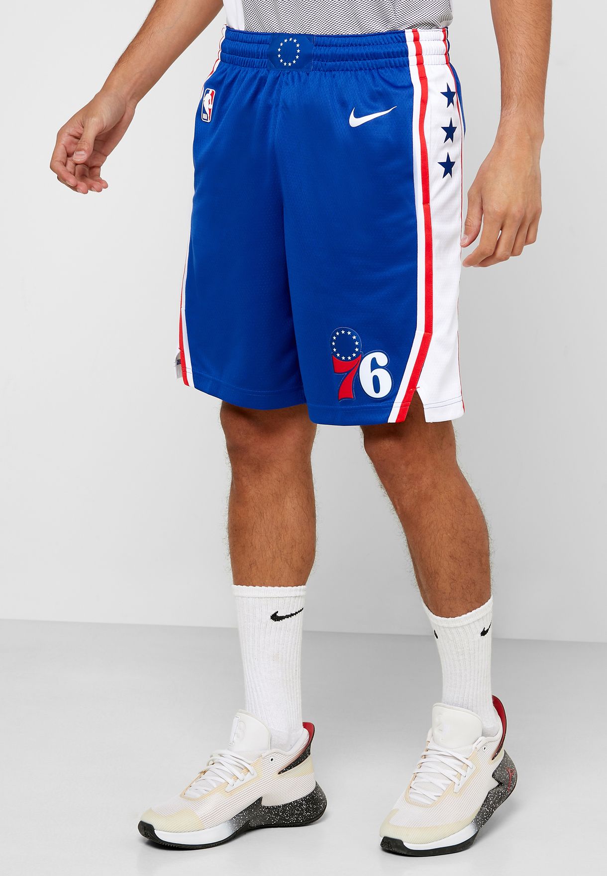Buy Nike blue Philadelphia 76ers Swingman Shorts for Men in MENA, Worldwide