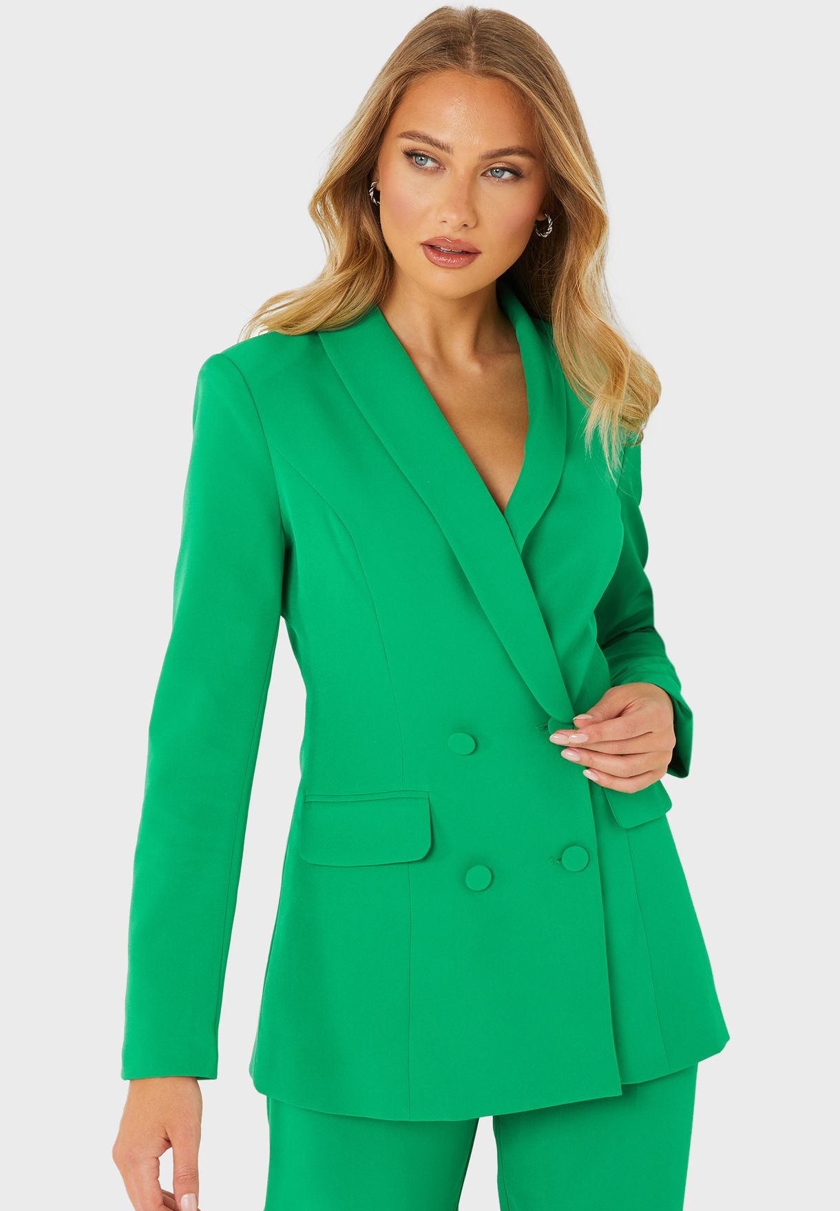 Buy Quiz green Tailored Blazer for Women in Dubai, Abu Dhabi