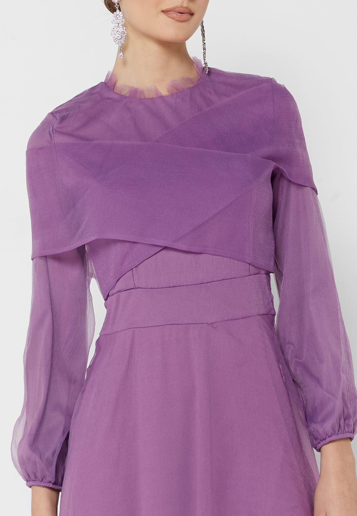 Tulle Waterfall Effect Dress