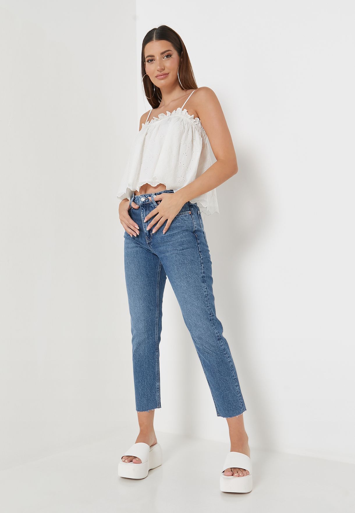 High Waist Straight Jeans