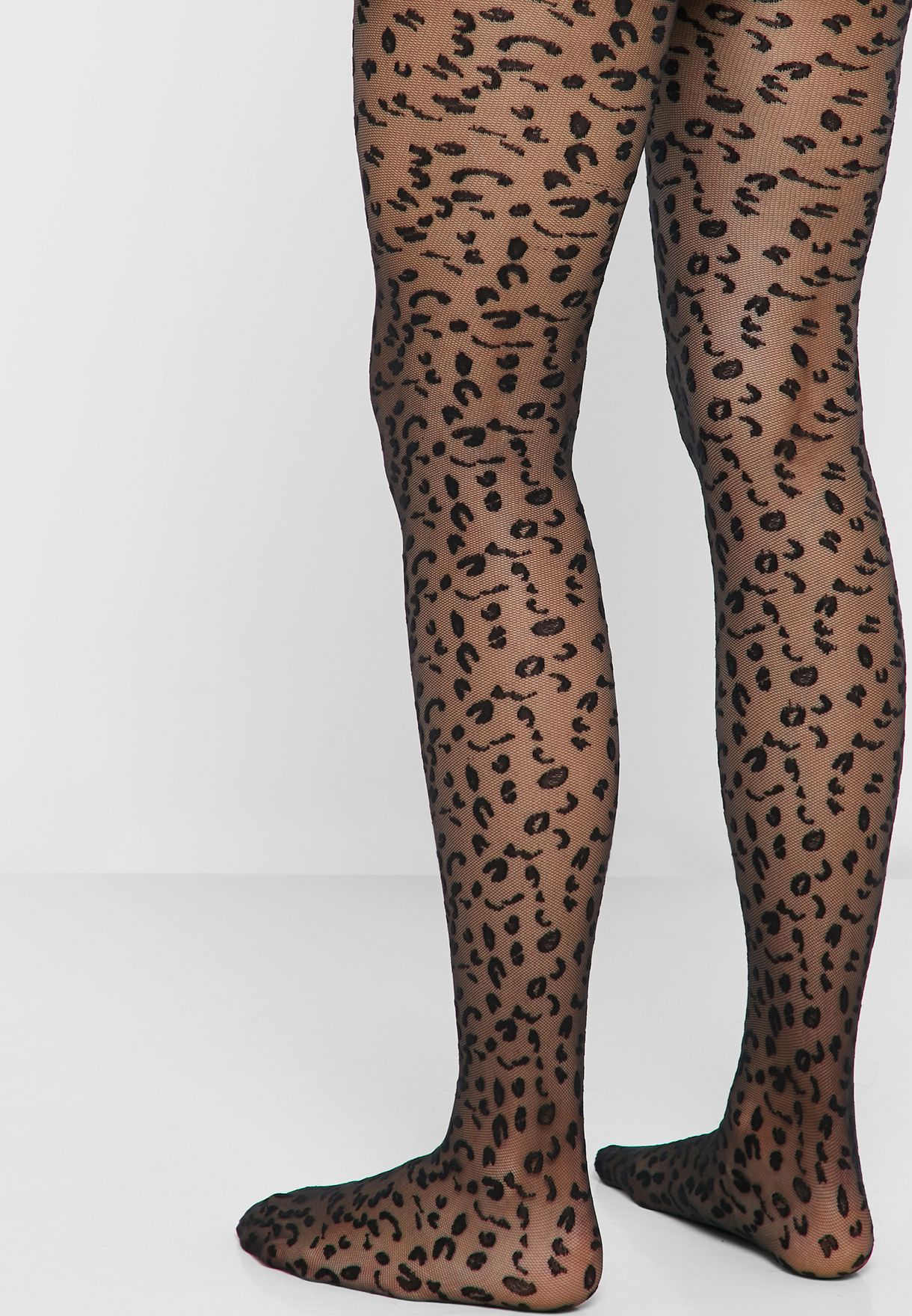 Buy Gipsy black Leopard Mesh Tights for Women in MENA, Worldwide