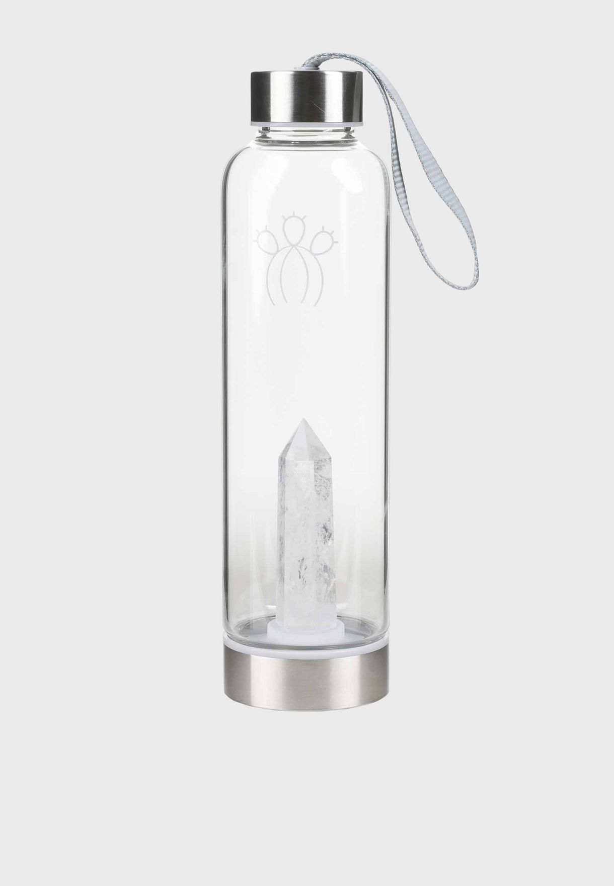 Clear Quartz Interchangeable Crystal Water Bottle
