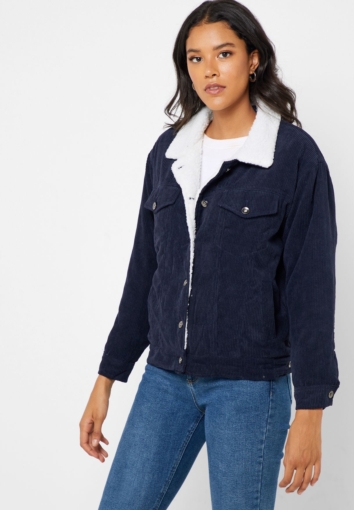 lined cord jacket
