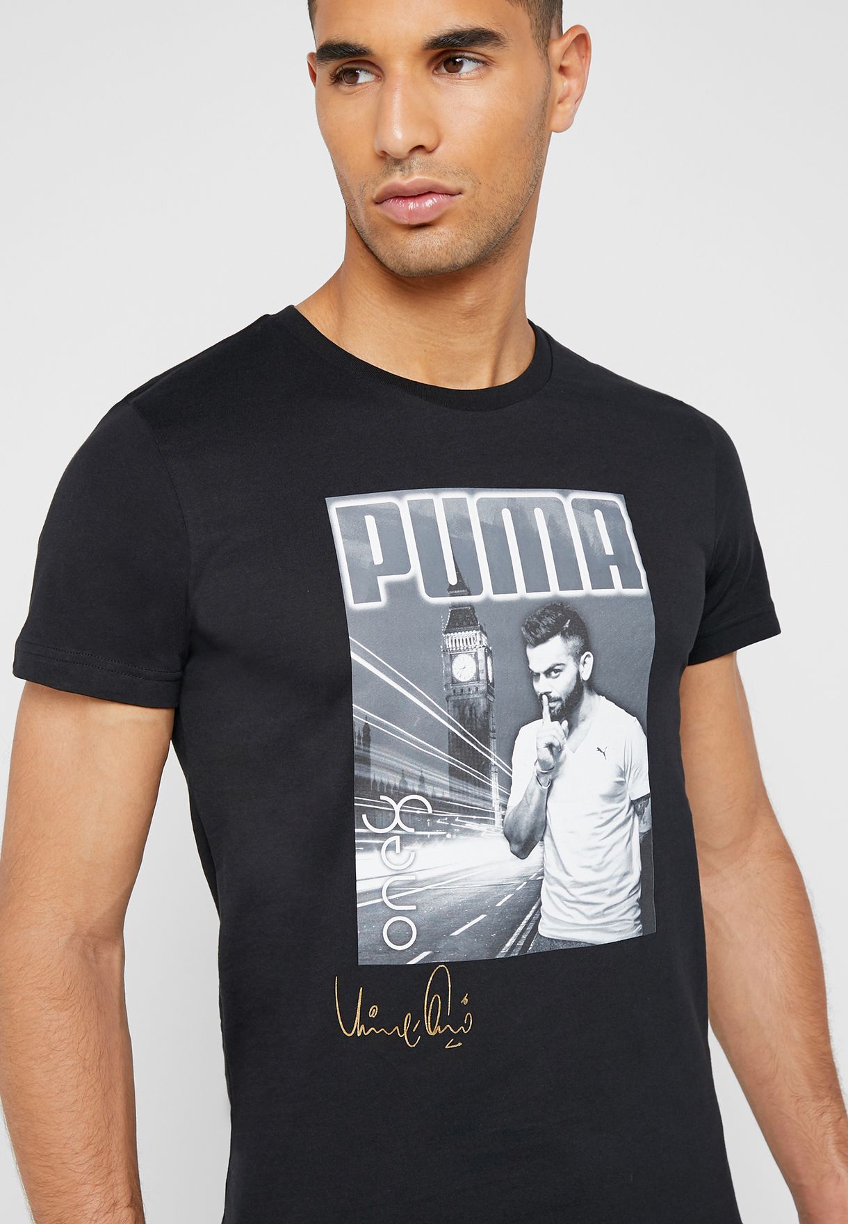 Buy Puma Black Virat Kohli Graphic T Shirt For Men In Mena