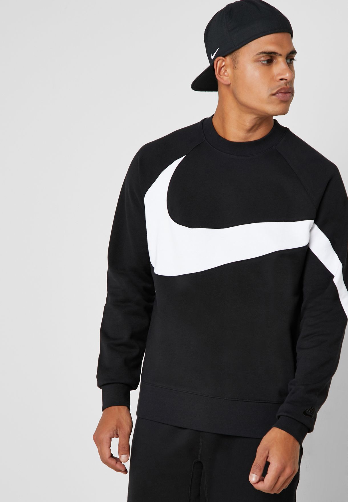 Buy Nike black NSW Swoosh Sweatshirt 