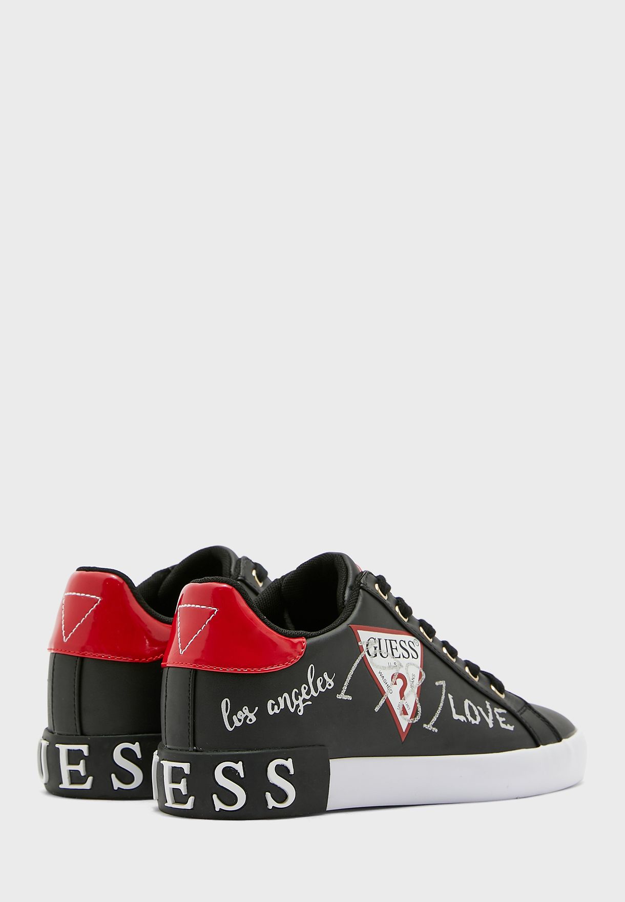 guess pathin lace up sneakers