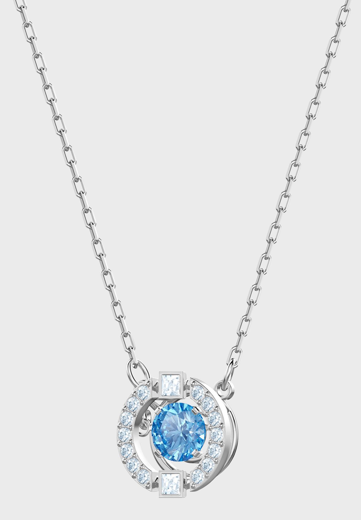 Sparkling Round Pendent Necklace+Earrings Set