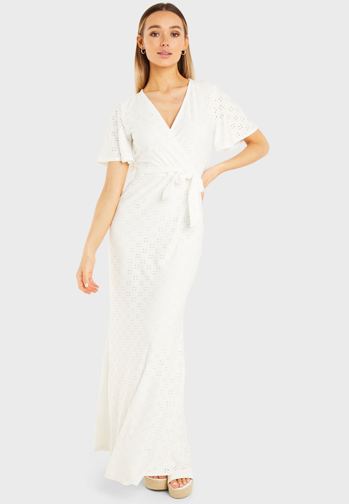 Broderie Angel Sleeve Dress