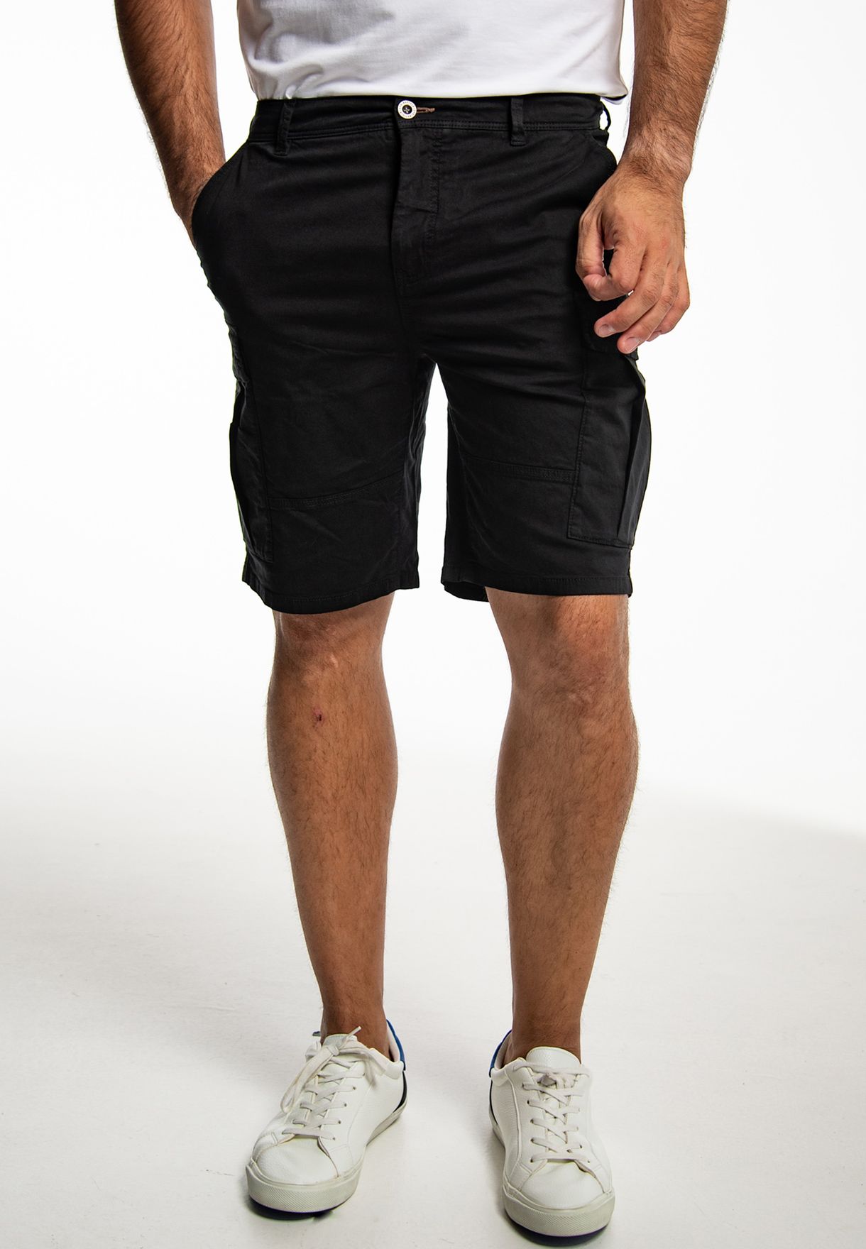 Buy Springfield black Essential Cargo Shorts for Men in MENA, Worldwide