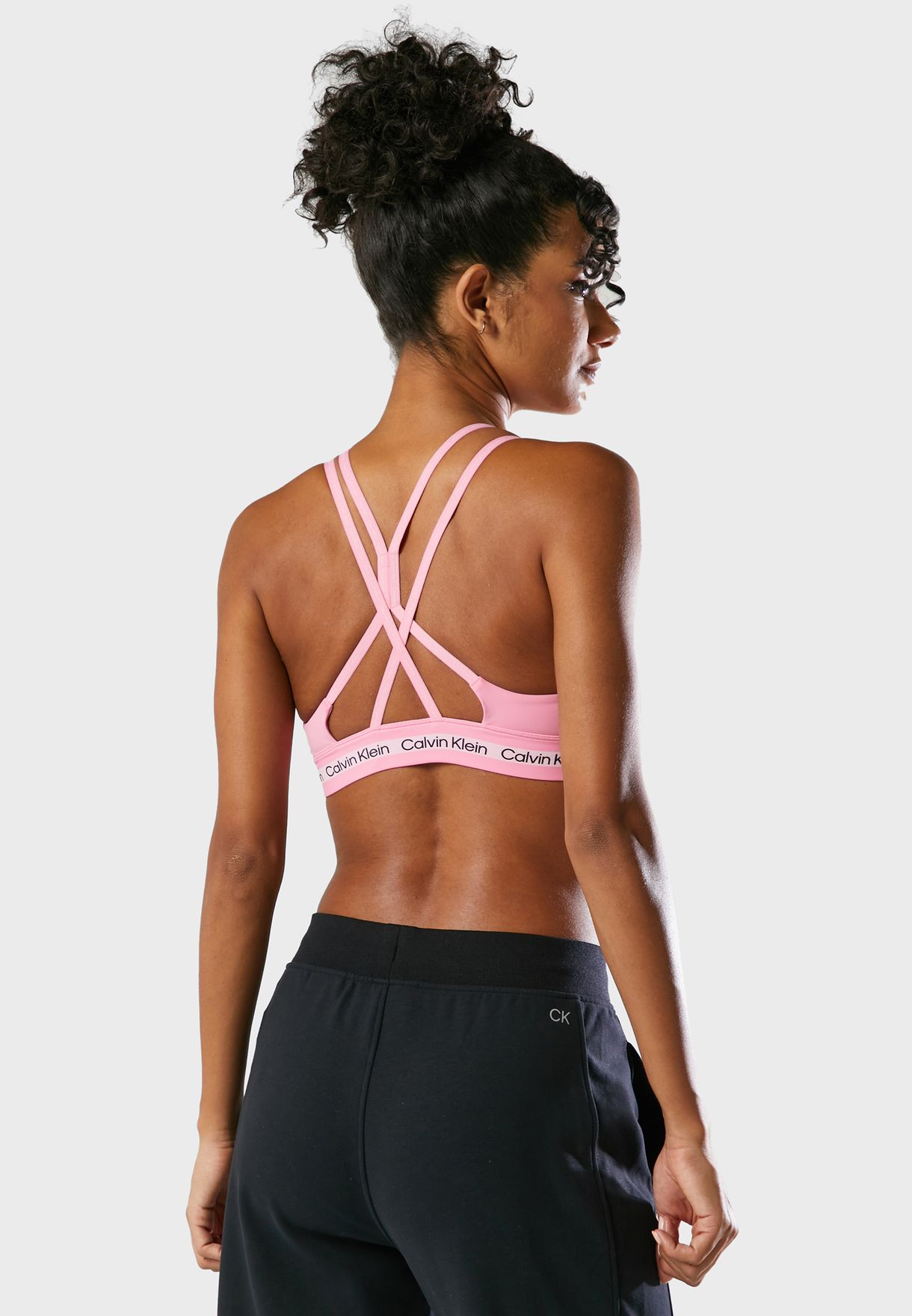 Logo Band Low Support Strappy Bra