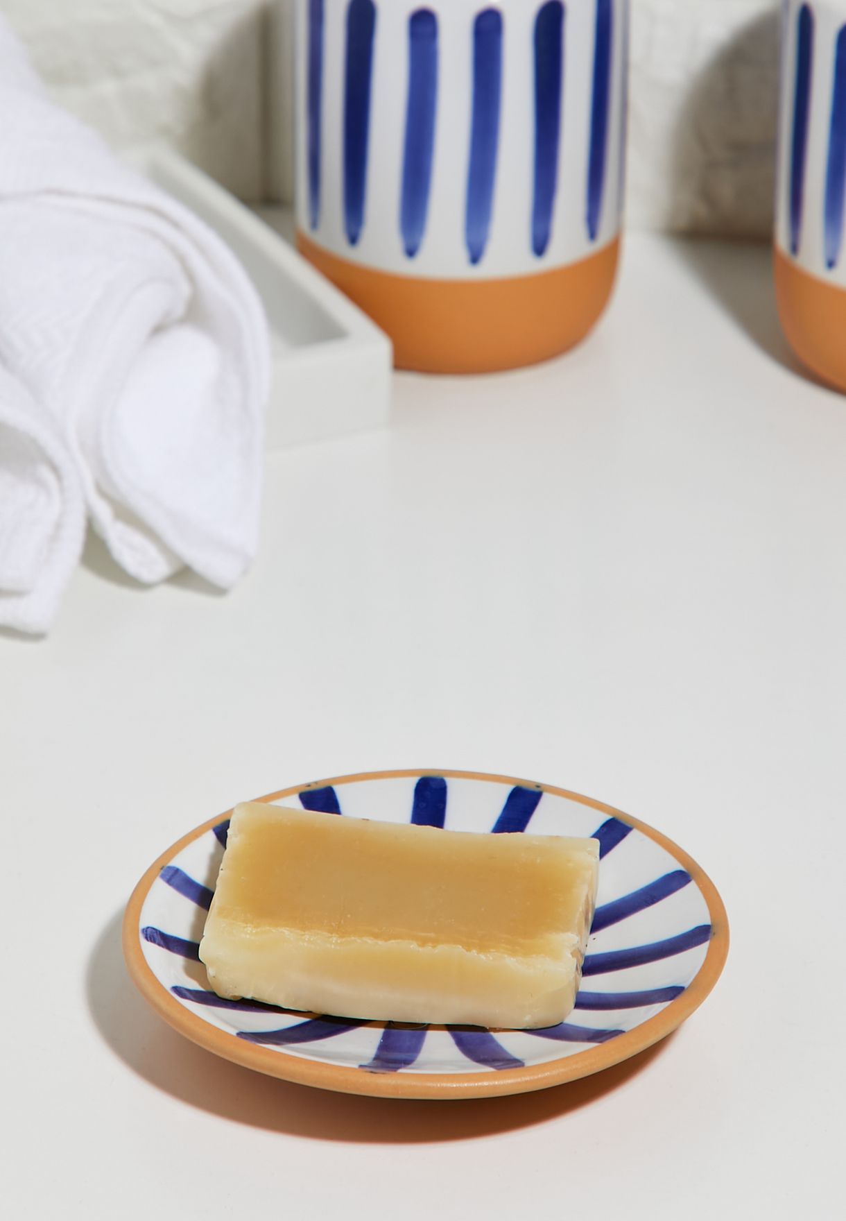 Paros Stripe Soap Dish