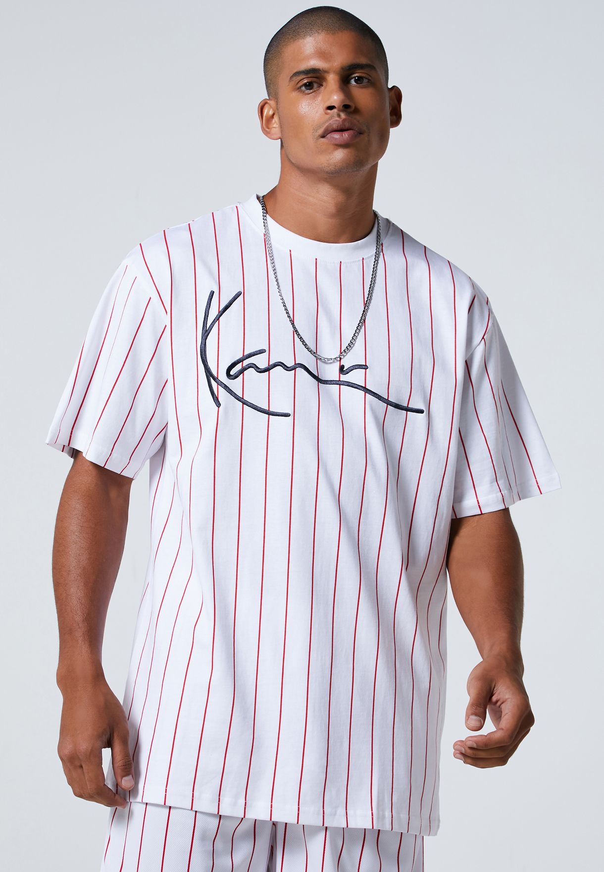 lacoste pinstripe t shirt