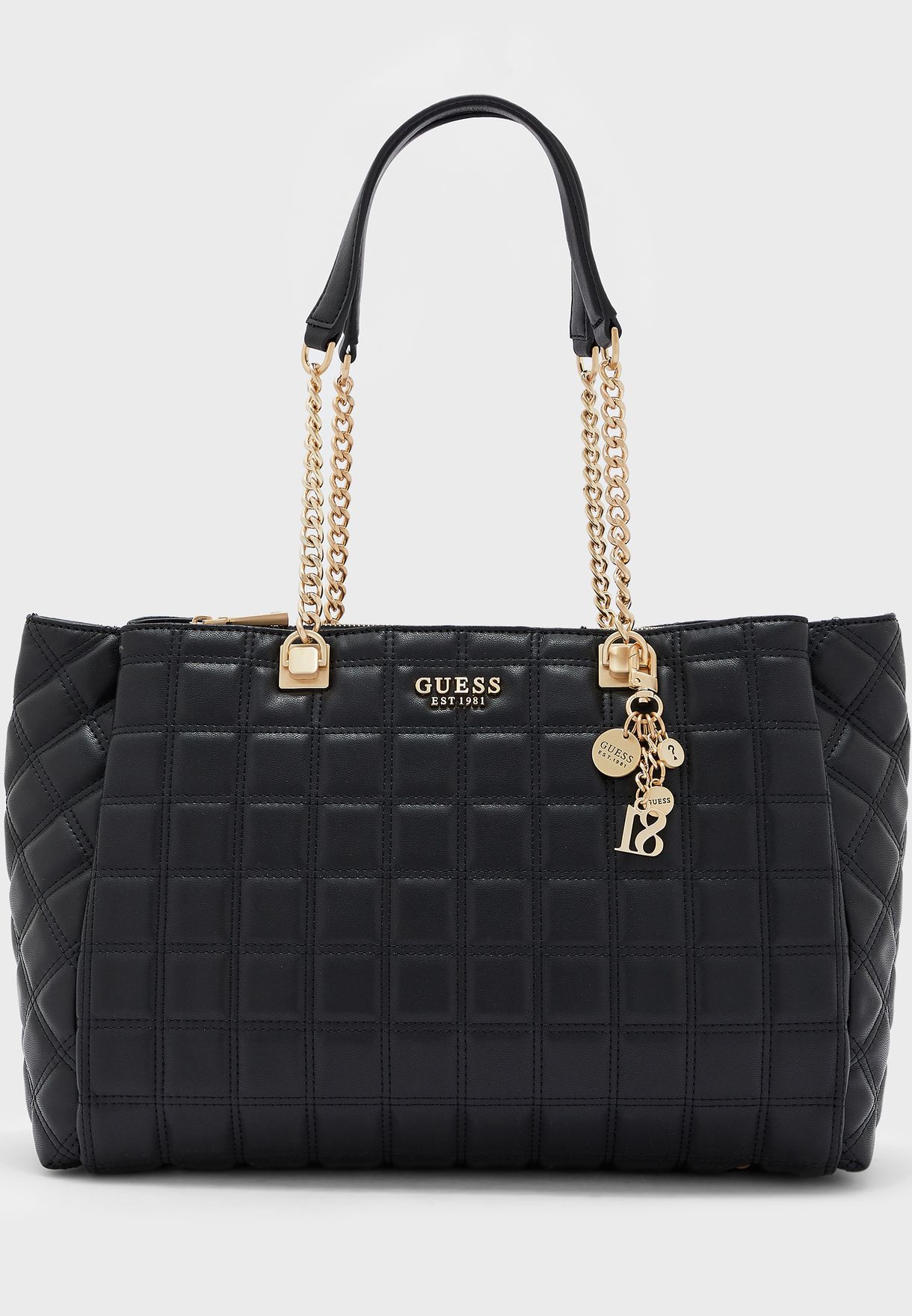 guess kamina quilted girlfriend tote