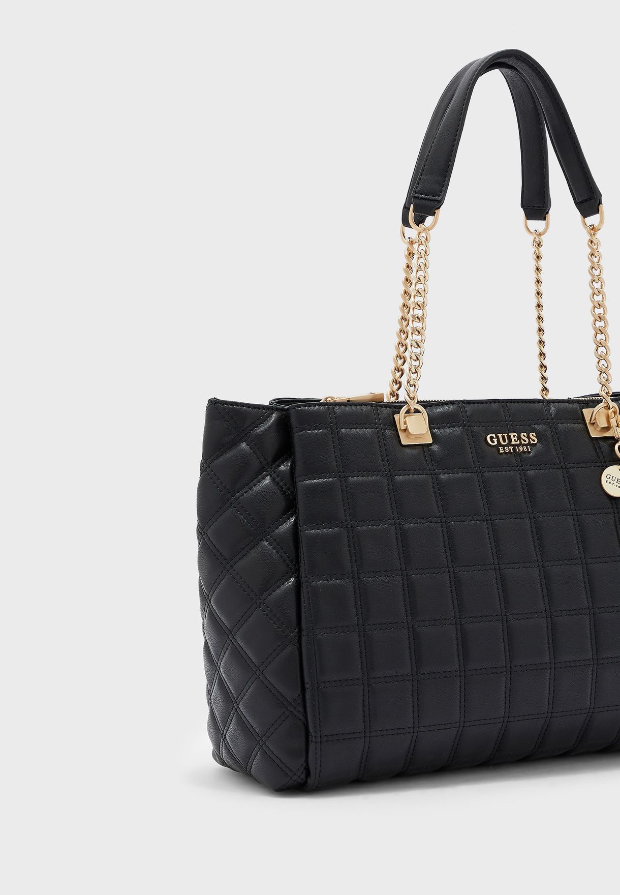 guess kamina quilted girlfriend tote