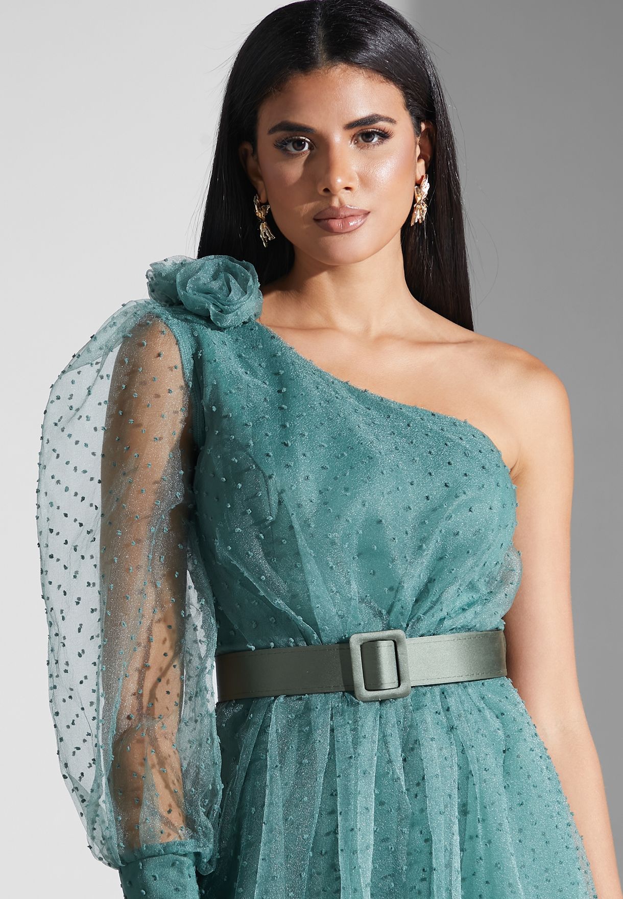 One Shoulder With Detail Dress