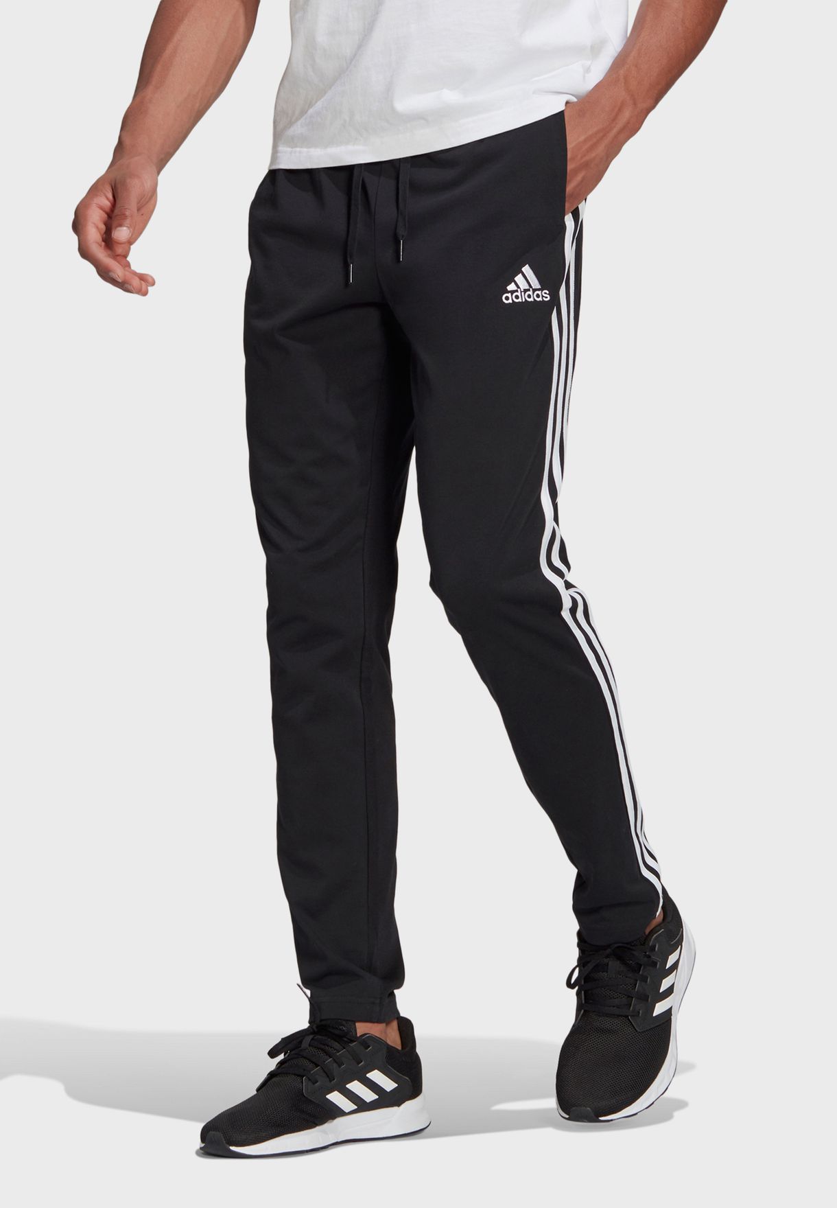 Buy adidas black 3 Stripe Sweatpants for Men in Doha, other cities