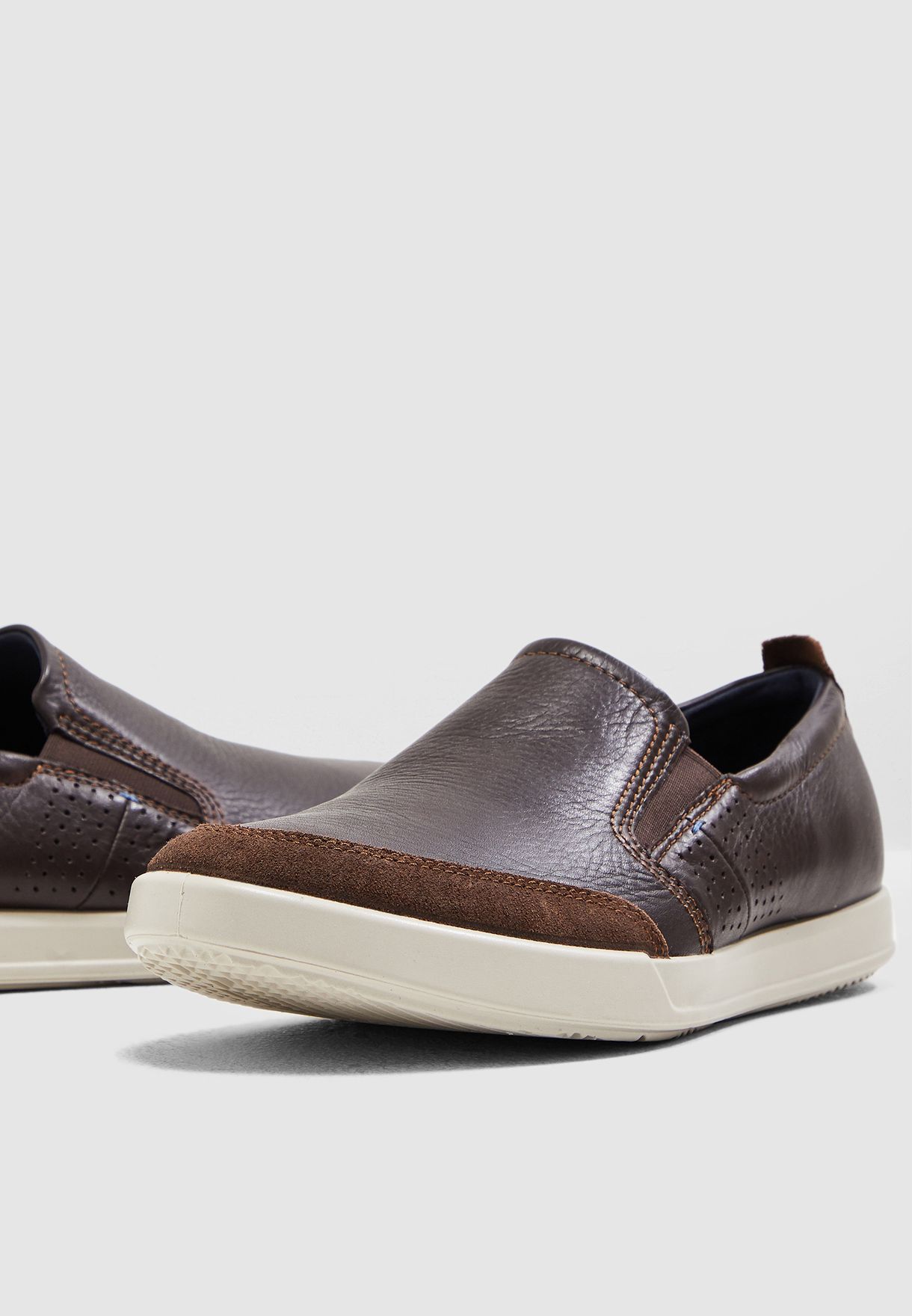 Buy Ecco brown Collin 2.0 Slip ons for 