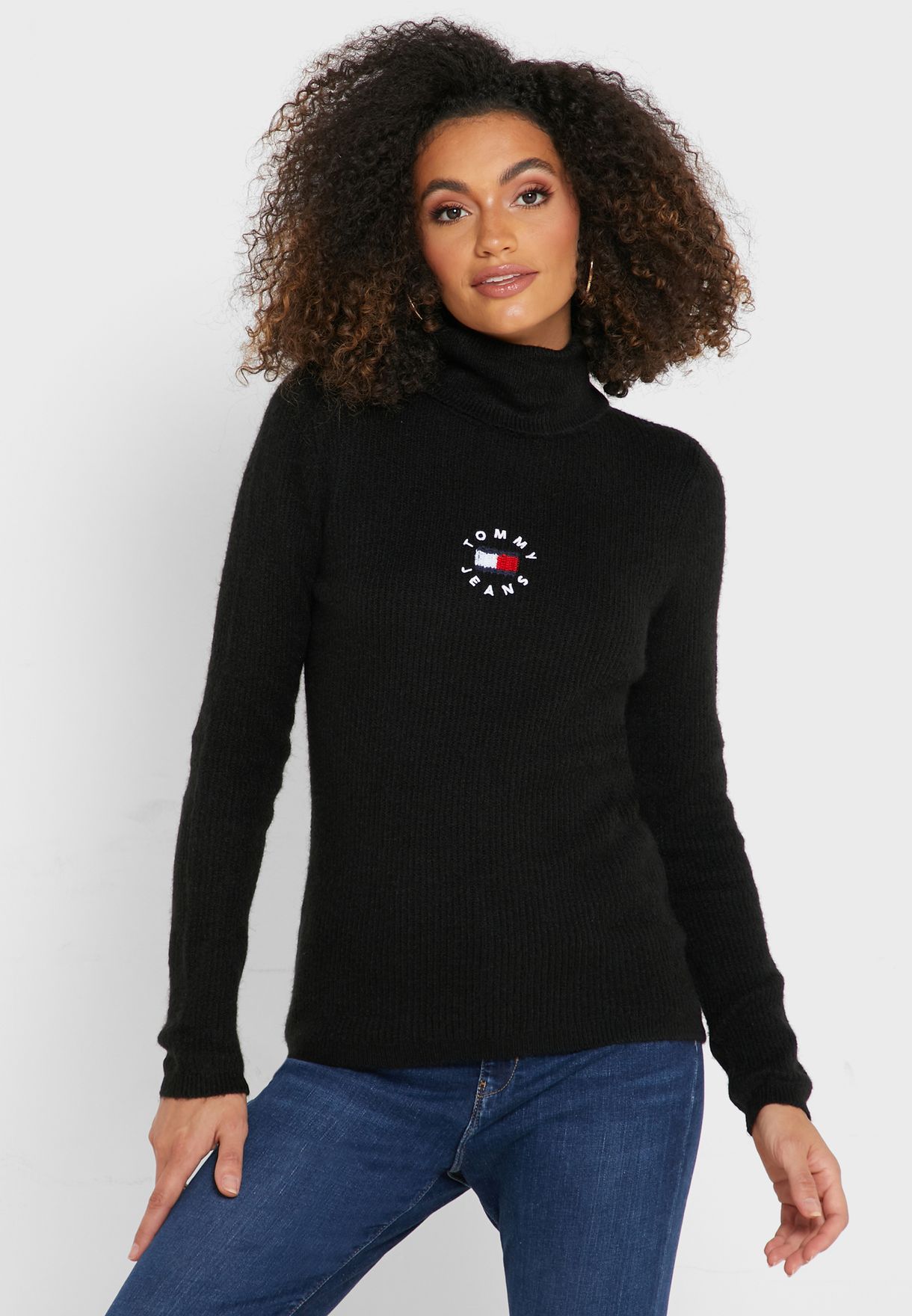 High Neck Logo Sweater