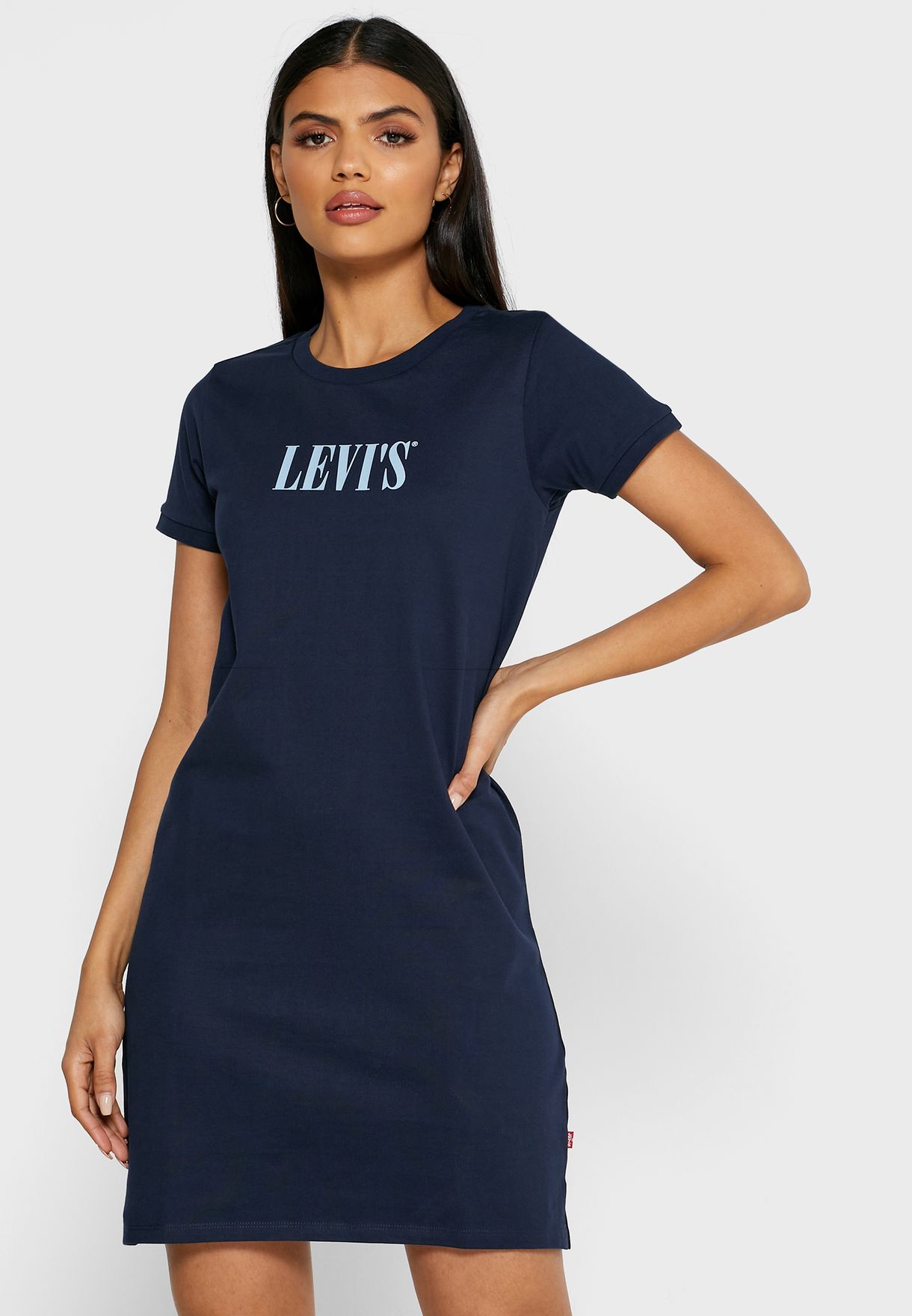 Buy Levis navy Logo T-Shirt Dress for Women in MENA, Worldwide