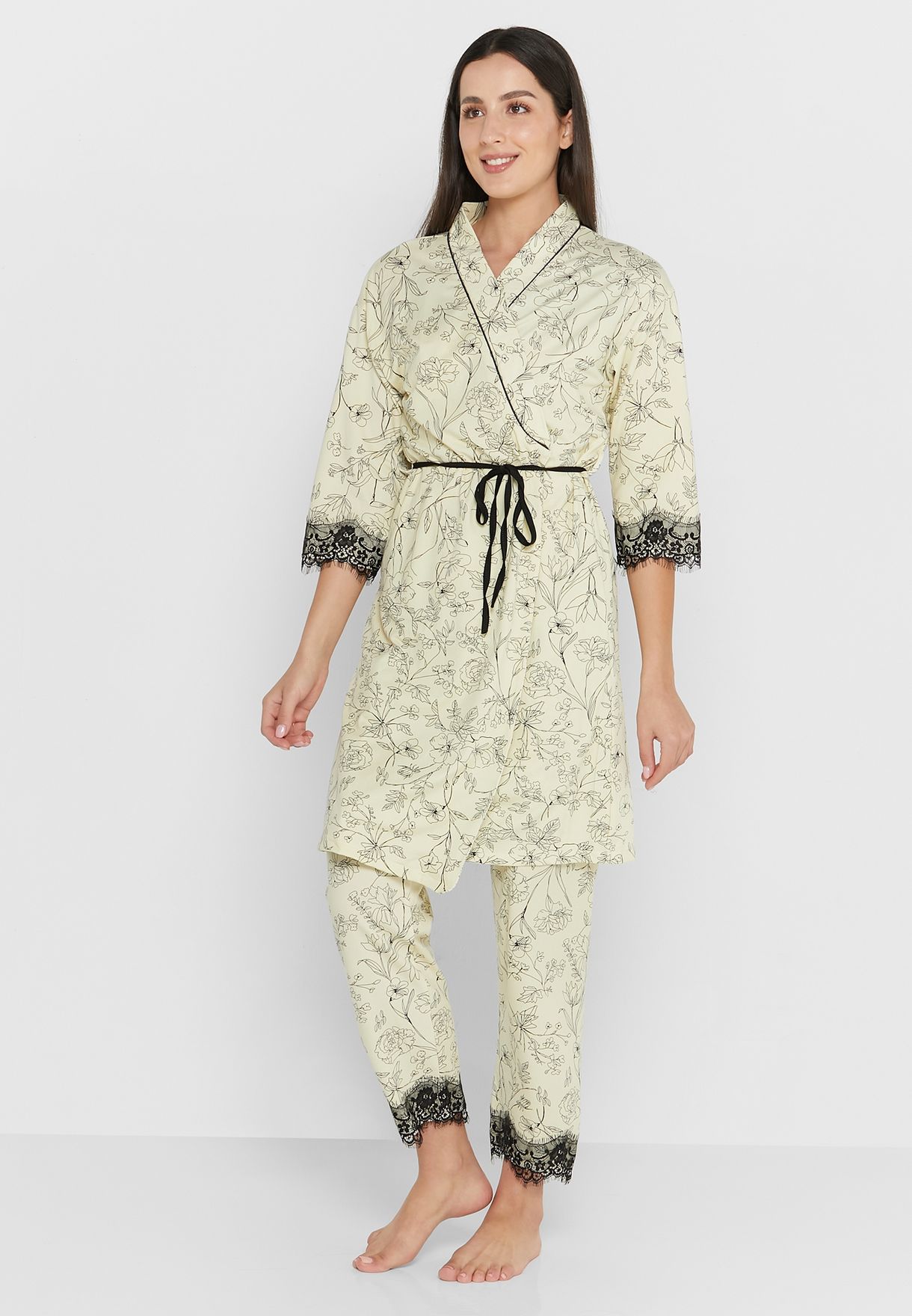 3 Piece Printed Pyjama Set