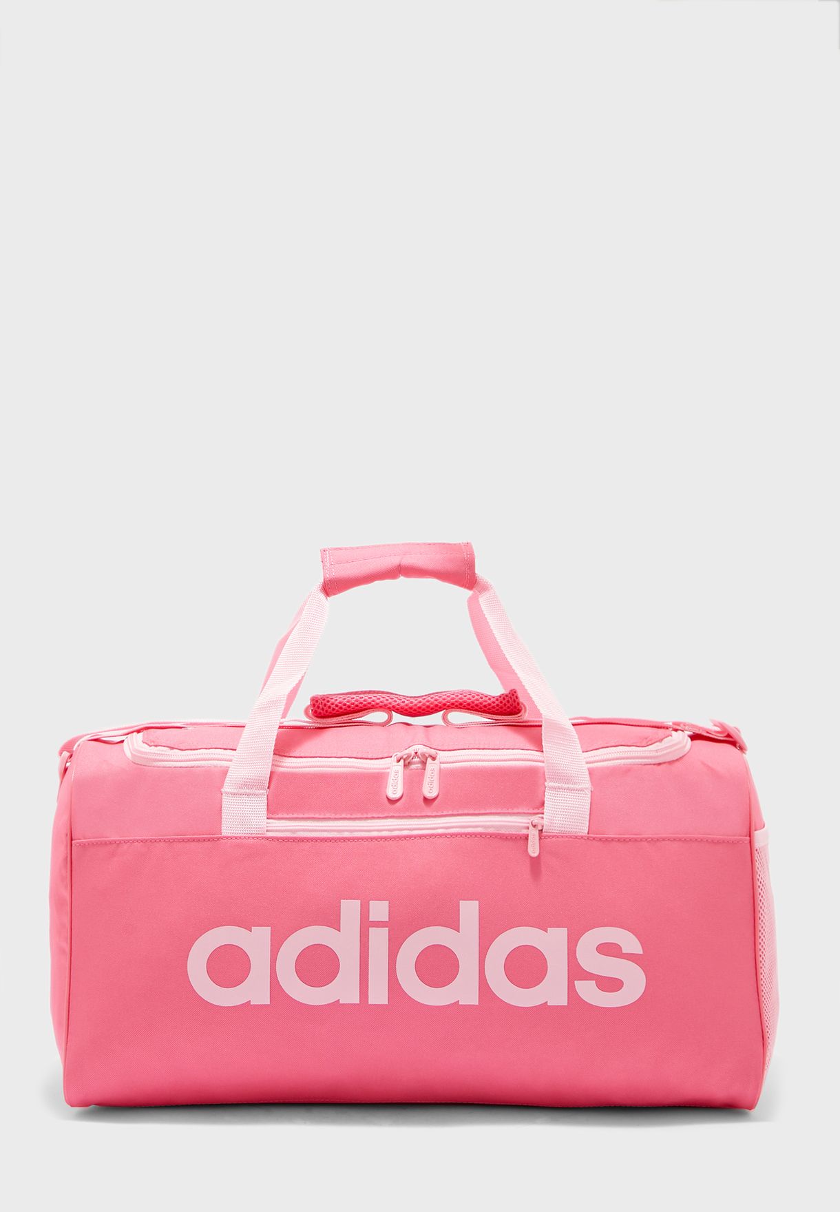 adidas pink Small Linear Core Duffel 