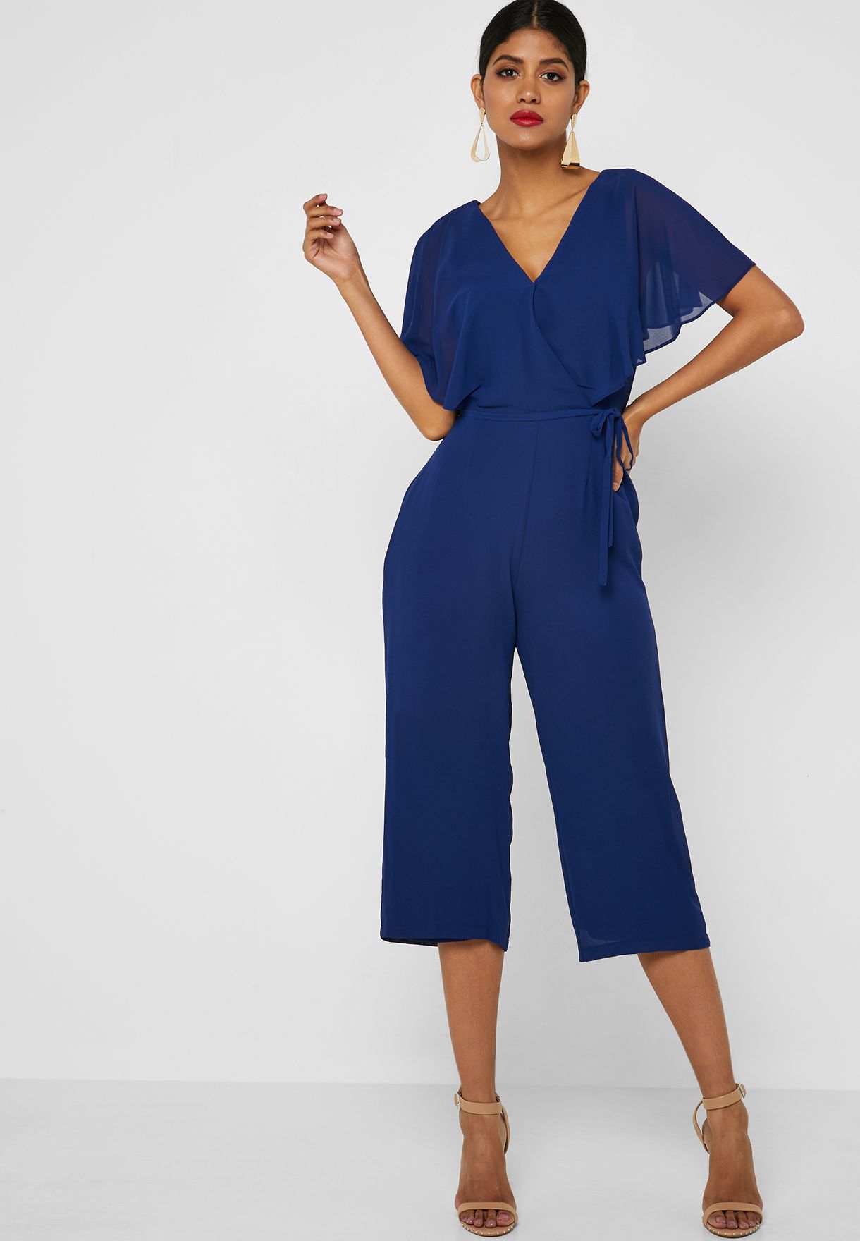 navy chiffon jumpsuit