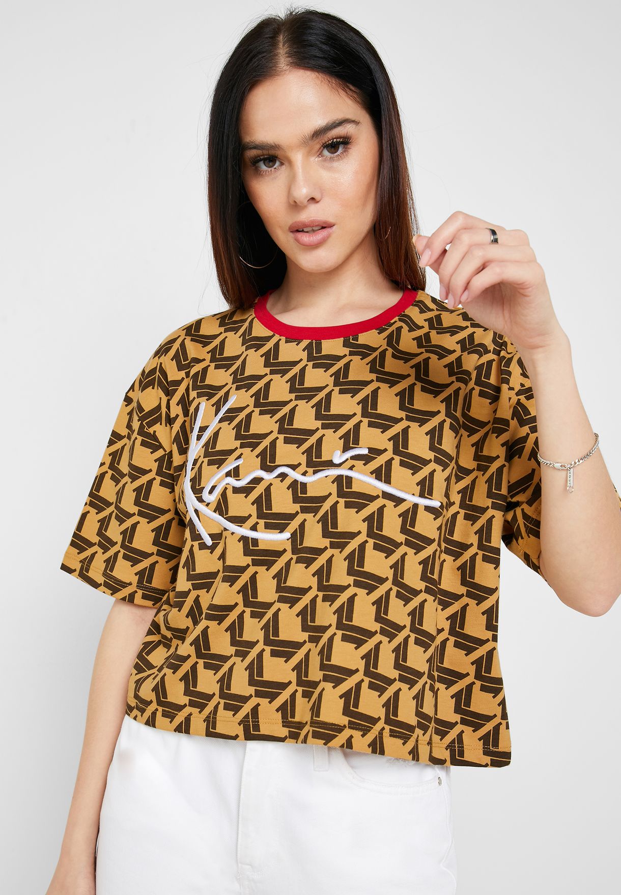 Buy Karl Kani Brown Signature T Shirt For Women In Mena Worldwide Kk W Q3 2019 36