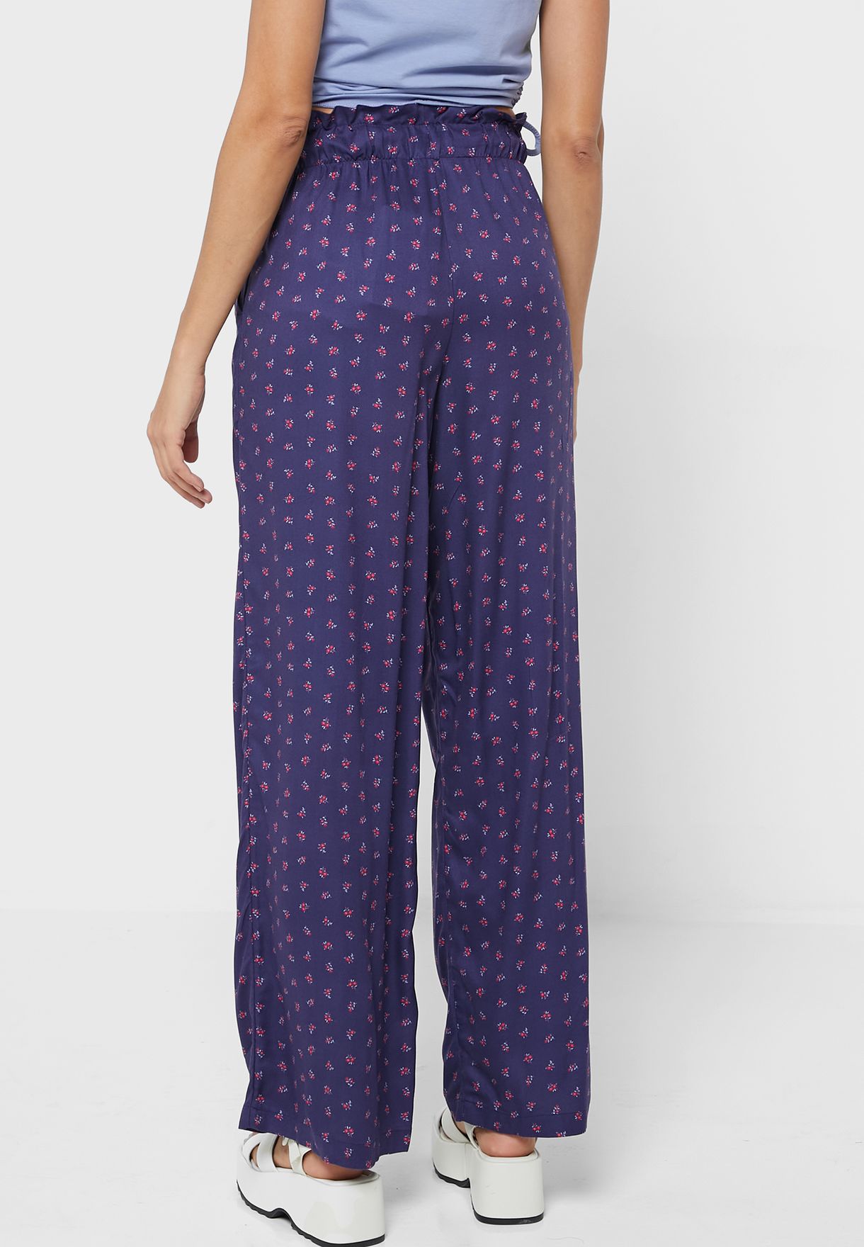 Printed Wide Leg Pants
