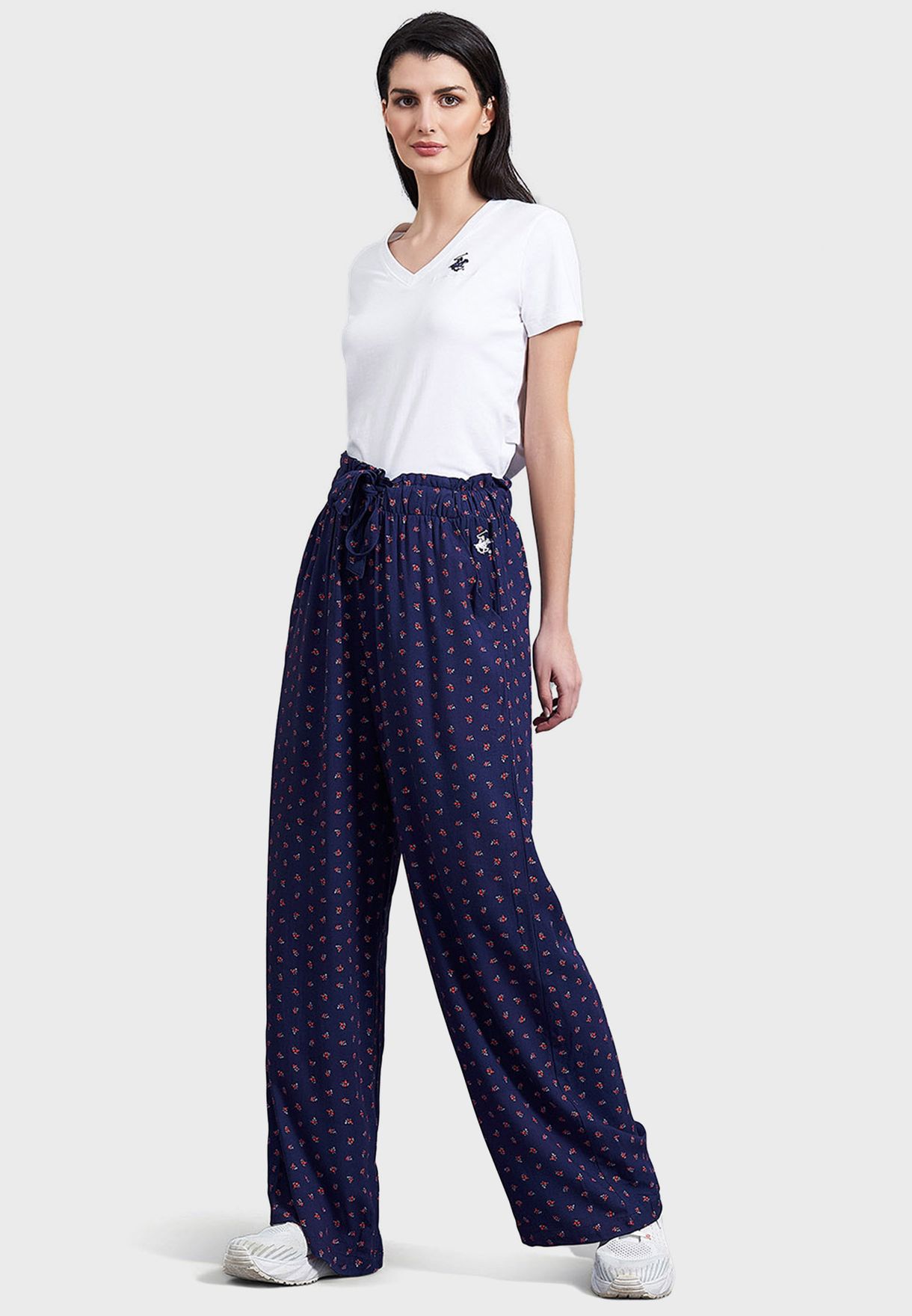 Printed Wide Leg Pants