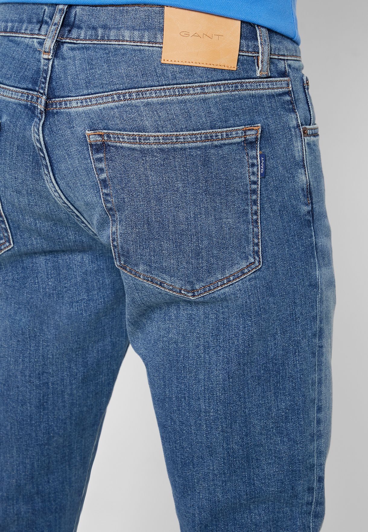 hoesten reputatie Rudyard Kipling Buy Gant blue Mid Wash Slim Fit Jeans for Men in MENA, Worldwide