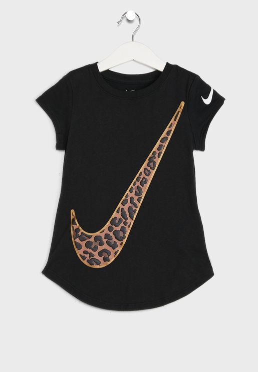 Kids Leopard Swoosh T-Shirt
