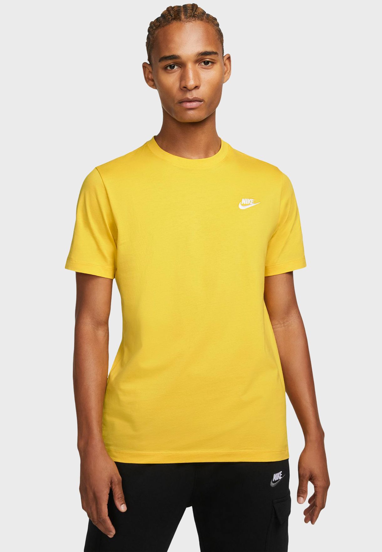 Buy Nike yellow Nsw Club T-Shirt for Men in Dubai, Abu Dhabi